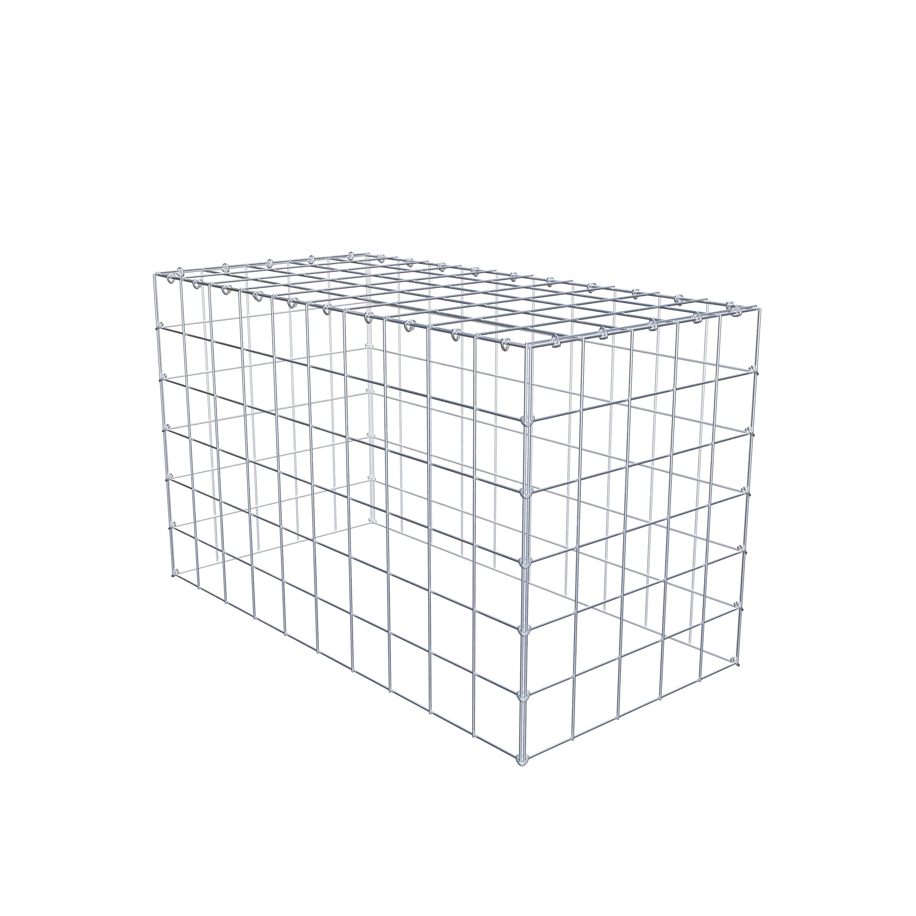 Mounted gabion type 3 100 cm x 60 cm x 50 cm (L x H x D), mesh size 10 cm x 10 cm, C-ring