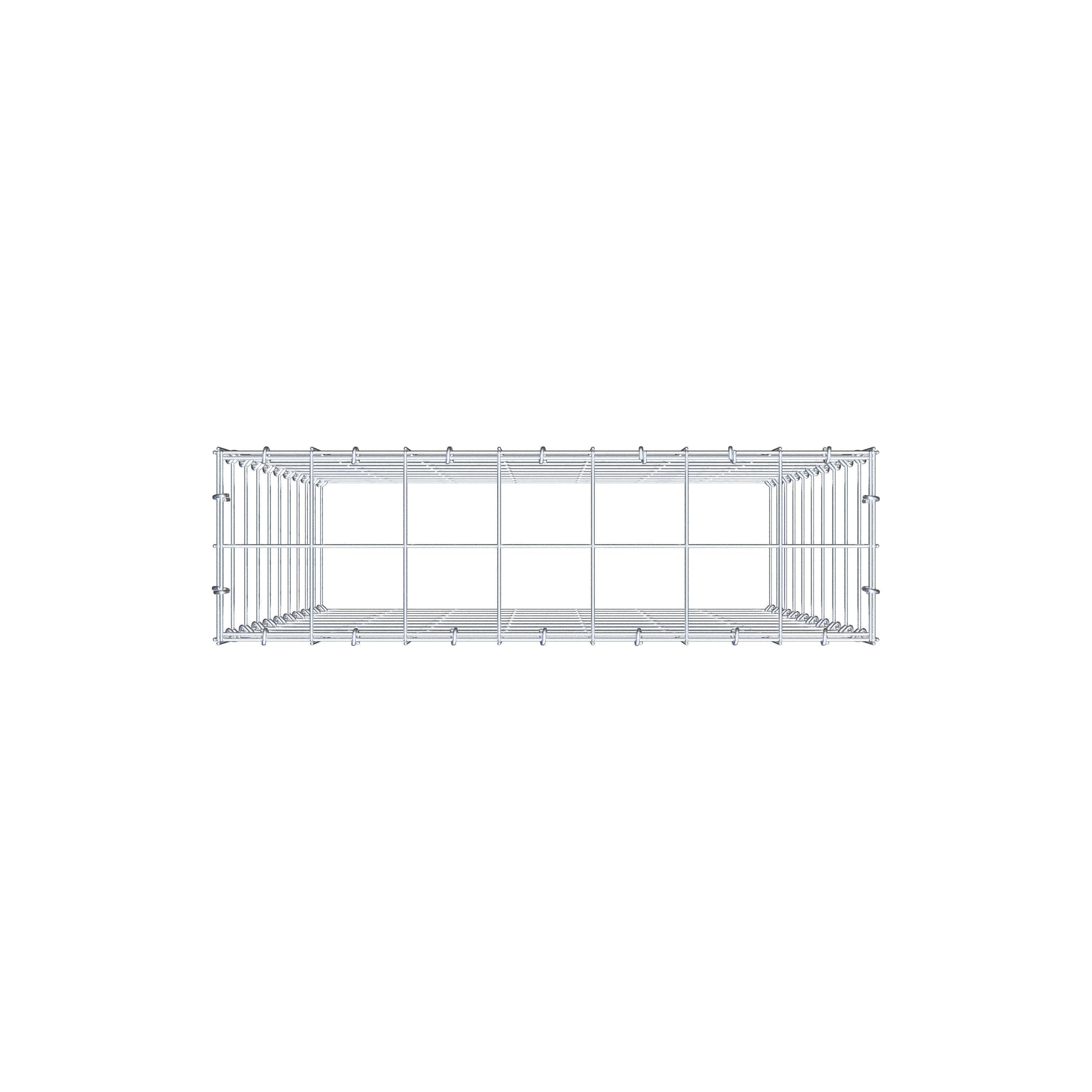 Anbaugabione Typ 3 100 cm x 70 cm x 20 cm (L x H x T), Maschenweite 10 cm x 10 cm, C-Ring