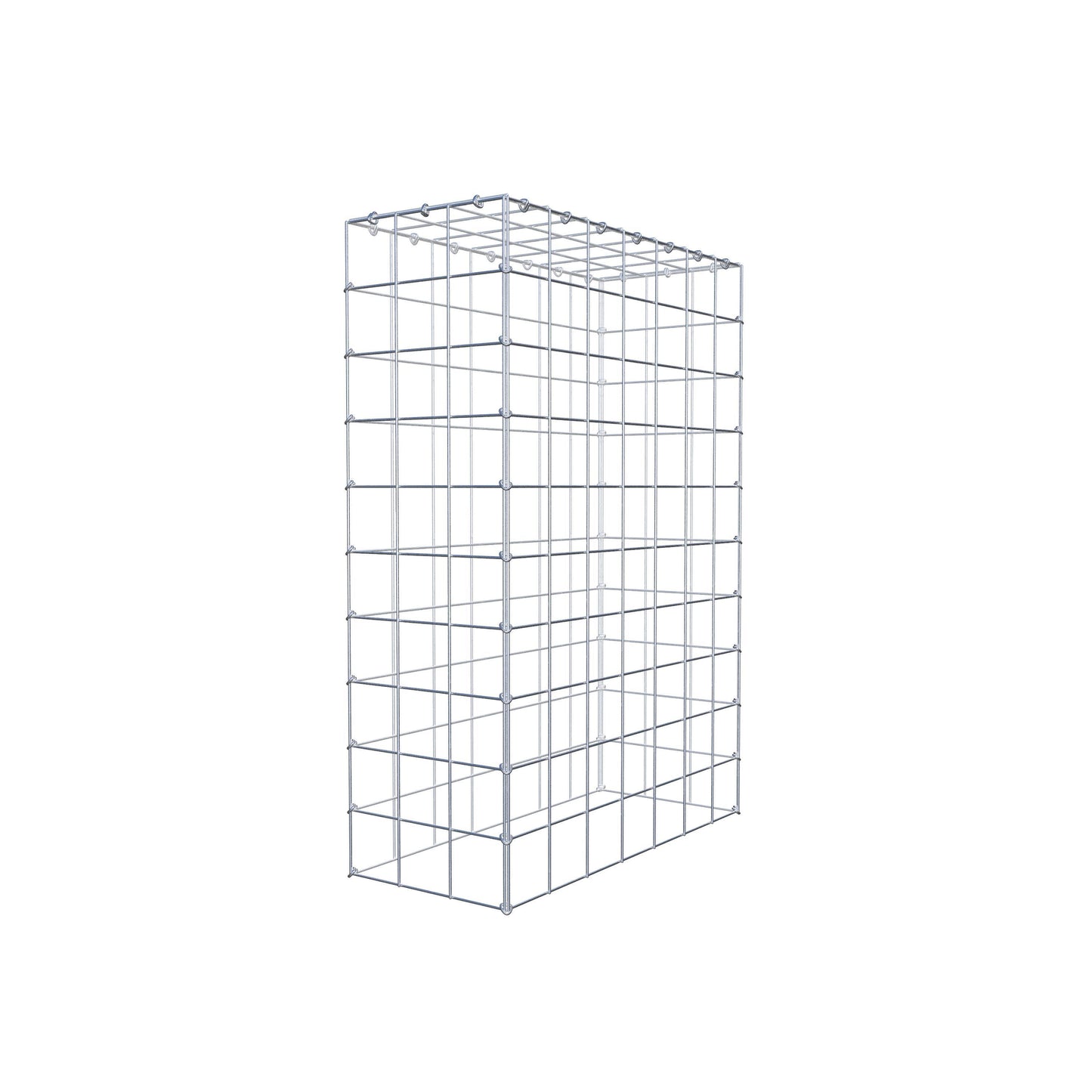 Typ 3 påbyggnadsgabion 100 cm x 70 cm x 30 cm (L x H x D), maskstorlek 10 cm x 10 cm, C-ring