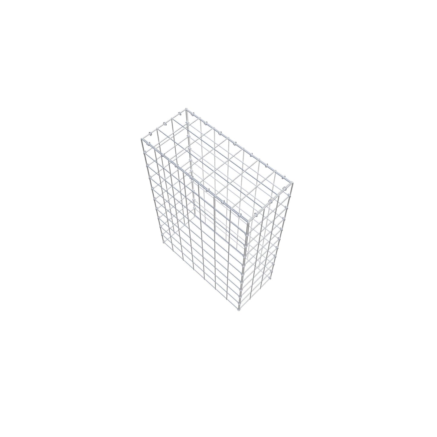 Typ 3 påbyggnadsgabion 100 cm x 70 cm x 30 cm (L x H x D), maskstorlek 10 cm x 10 cm, C-ring