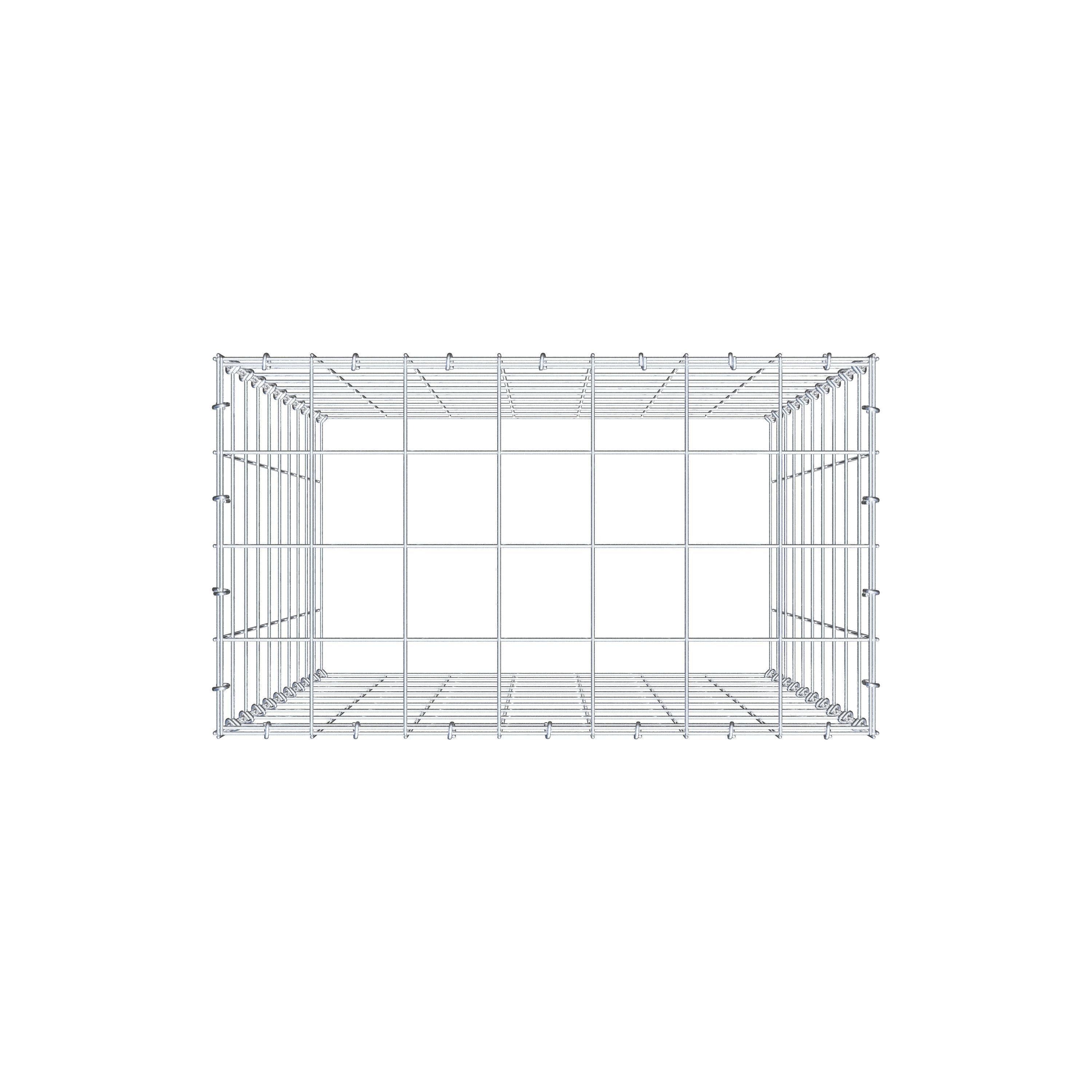 Anbaugabione Typ 3 100 cm x 70 cm x 40 cm (L x H x T), Maschenweite 10 cm x 10 cm, C-Ring