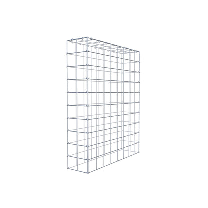 Typ 3 påbyggnadsgabion 100 cm x 80 cm x 20 cm (L x H x D), maskstorlek 10 cm x 10 cm, C-ring