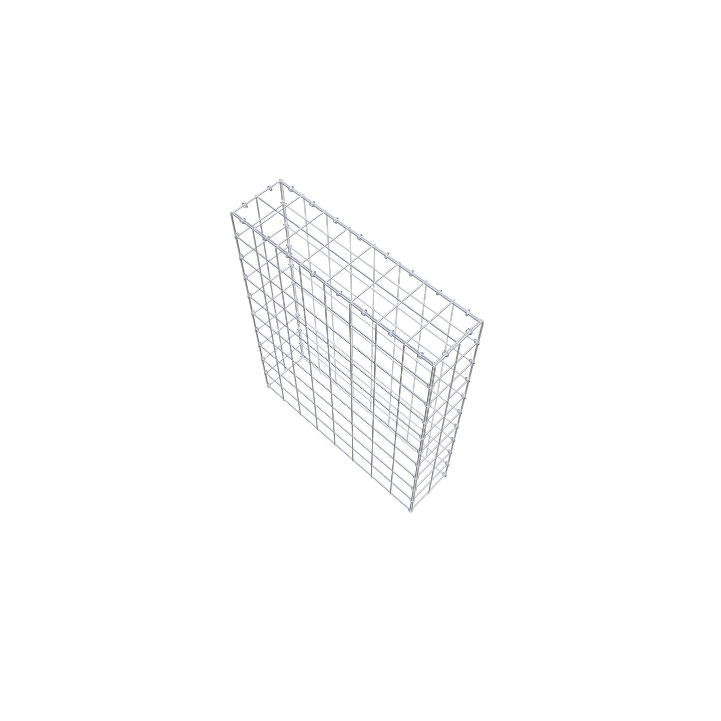 Typ 3 påbyggnadsgabion 100 cm x 80 cm x 20 cm (L x H x D), maskstorlek 10 cm x 10 cm, C-ring