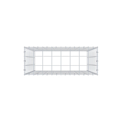 Monteret gabion type 3 100 cm x 80 cm x 30 cm (L x H x D), maskestørrelse 10 cm x 10 cm, C-ring