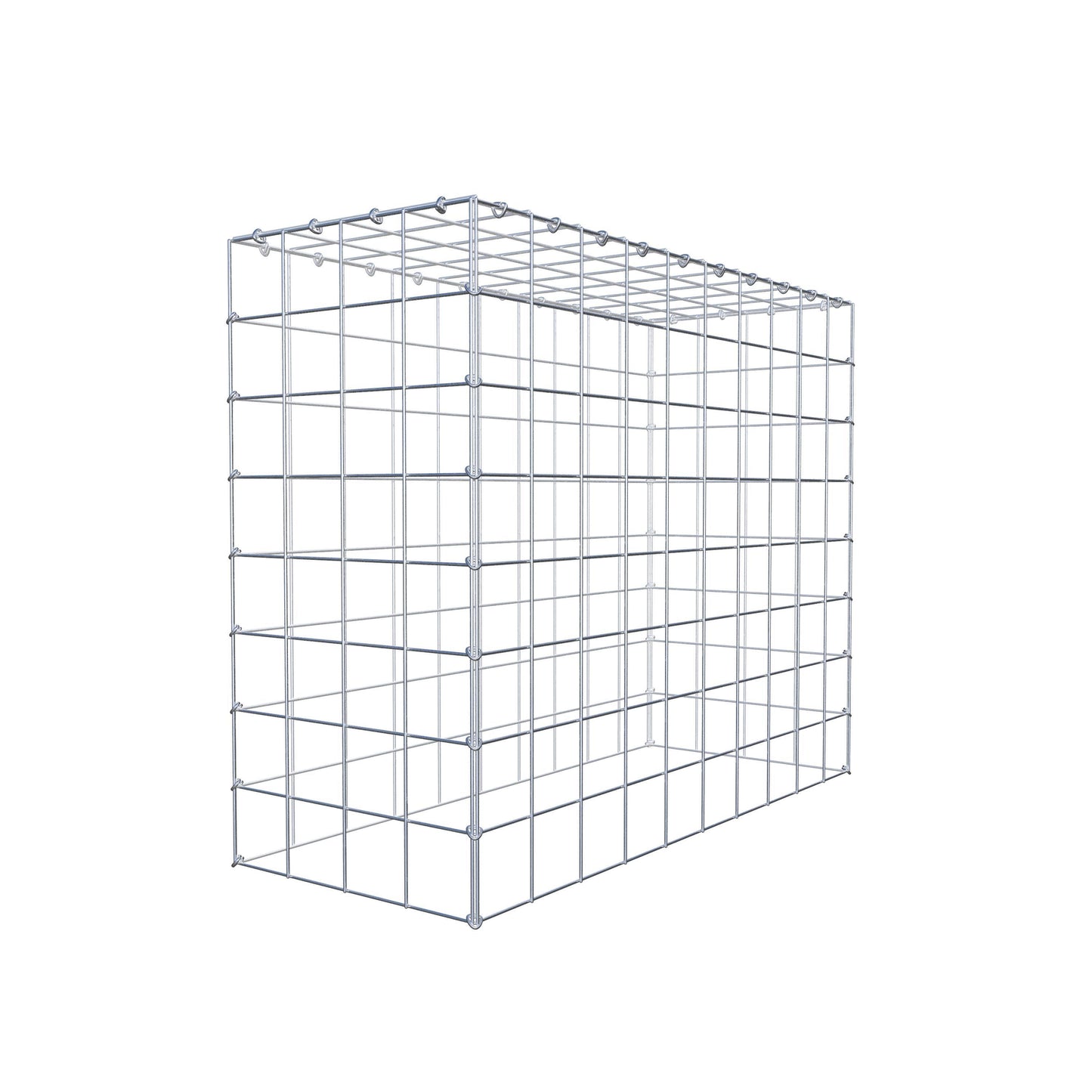 Mounted gabion type 3 100 cm x 80 cm x 40 cm (L x H x D), mesh size 10 cm x 10 cm, C-ring