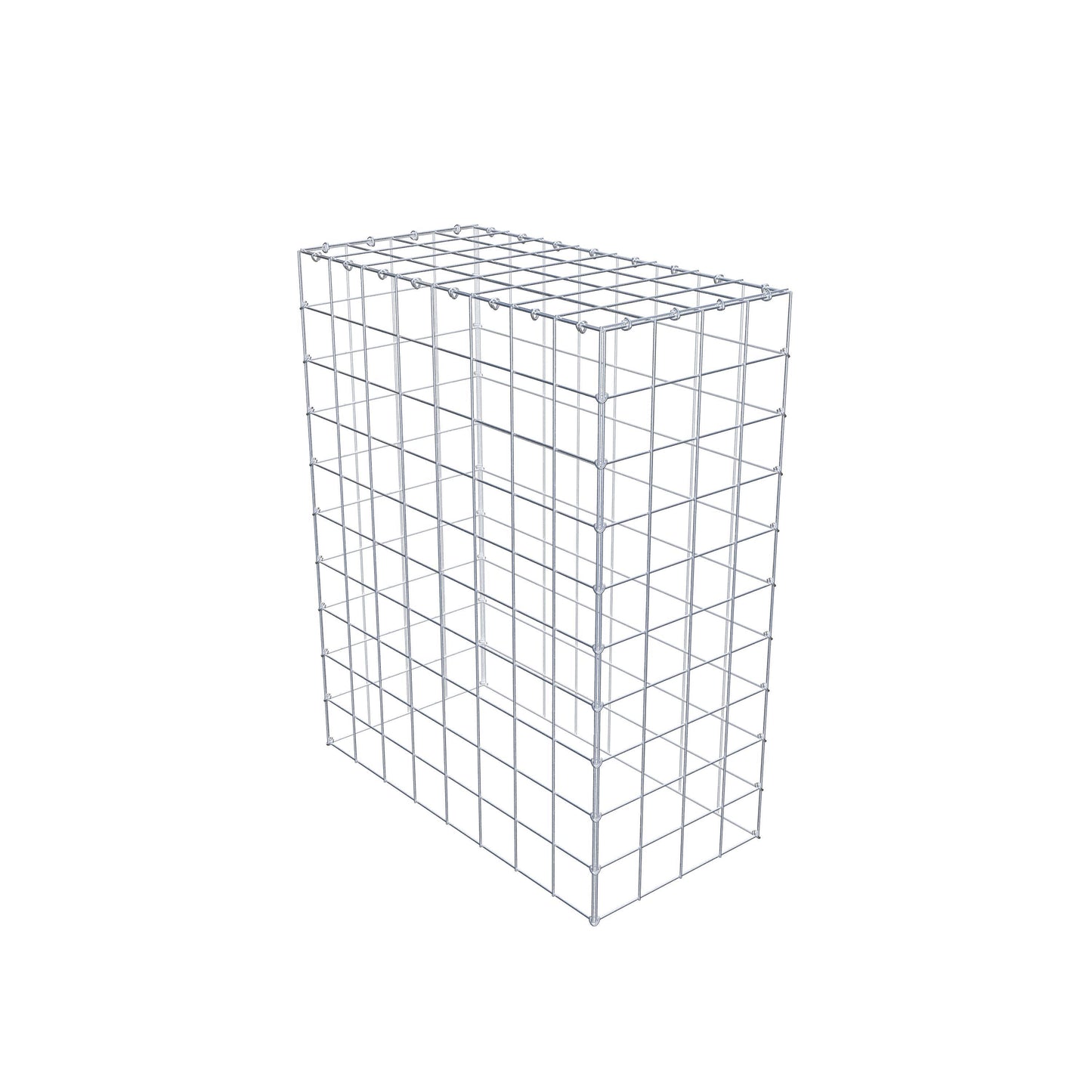 Mounted gabion type 3 100 cm x 80 cm x 40 cm (L x H x D), mesh size 10 cm x 10 cm, C-ring