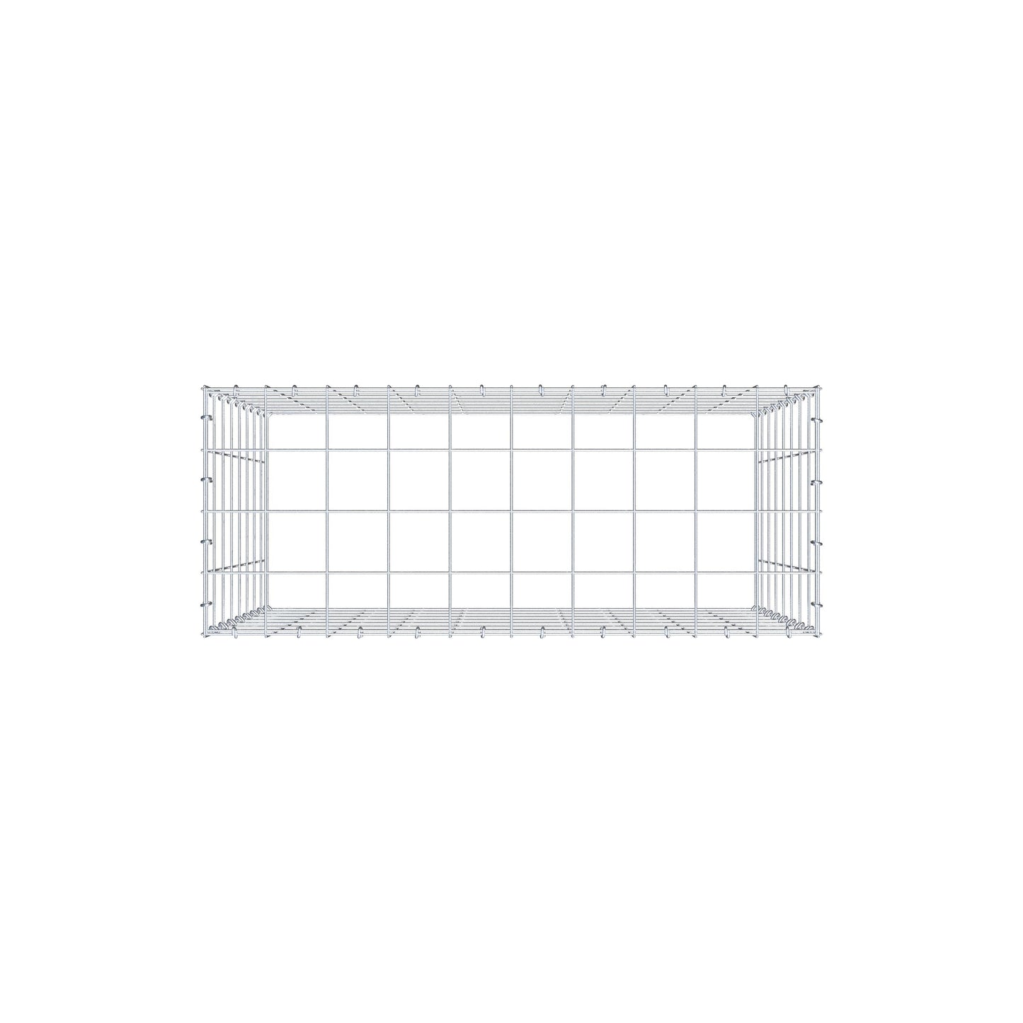 Mounted gabion type 3 100 cm x 80 cm x 40 cm (L x H x D), mesh size 10 cm x 10 cm, C-ring