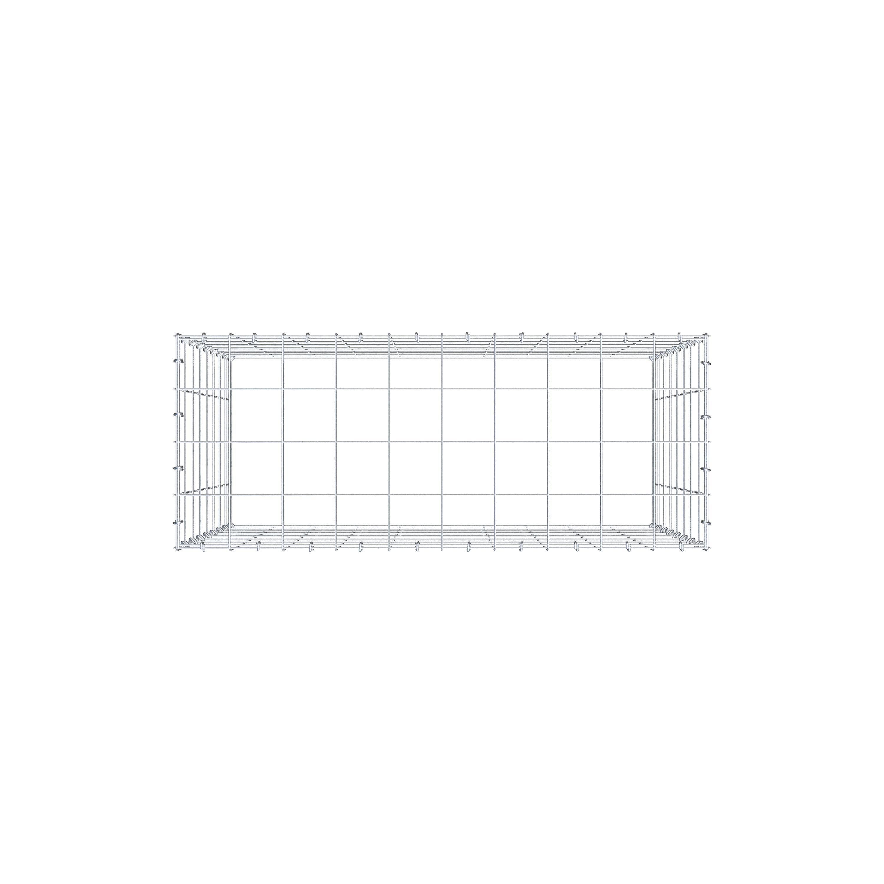 Anbaugabione Typ 3 100 cm x 80 cm x 40 cm (L x H x T), Maschenweite 10 cm x 10 cm, C-Ring