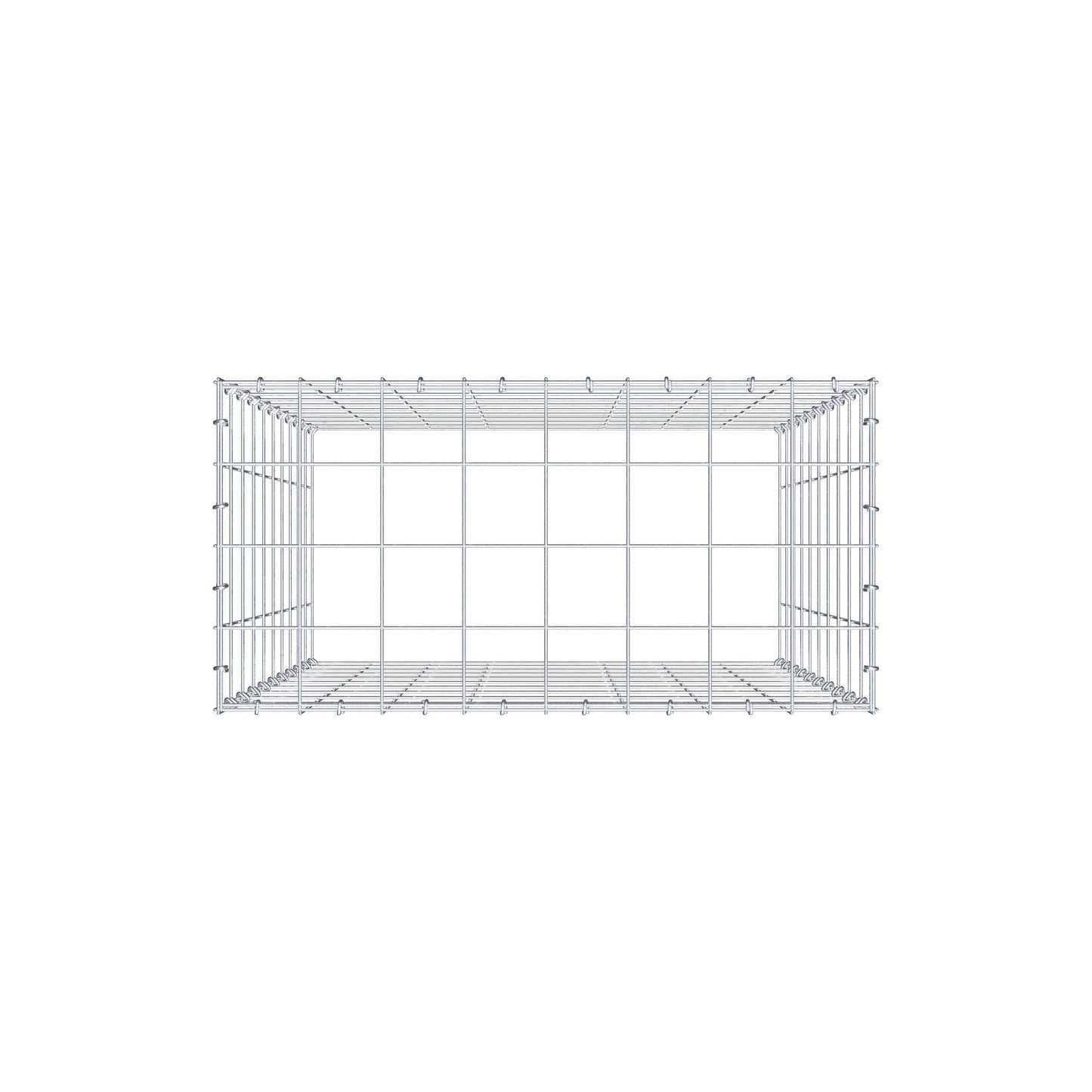 Mounted gabion type 3 100 cm x 80 cm x 40 cm (L x H x D), mesh size 10 cm x 10 cm, C-ring