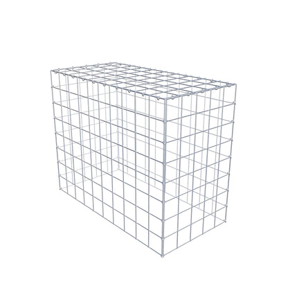 Typ 3 påbyggnadsgabion 100 cm x 80 cm x 50 cm (L x H x D), maskstorlek 10 cm x 10 cm, C-ring