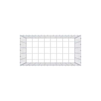 Typ 3 påbyggnadsgabion 100 cm x 80 cm x 50 cm (L x H x D), maskstorlek 10 cm x 10 cm, C-ring