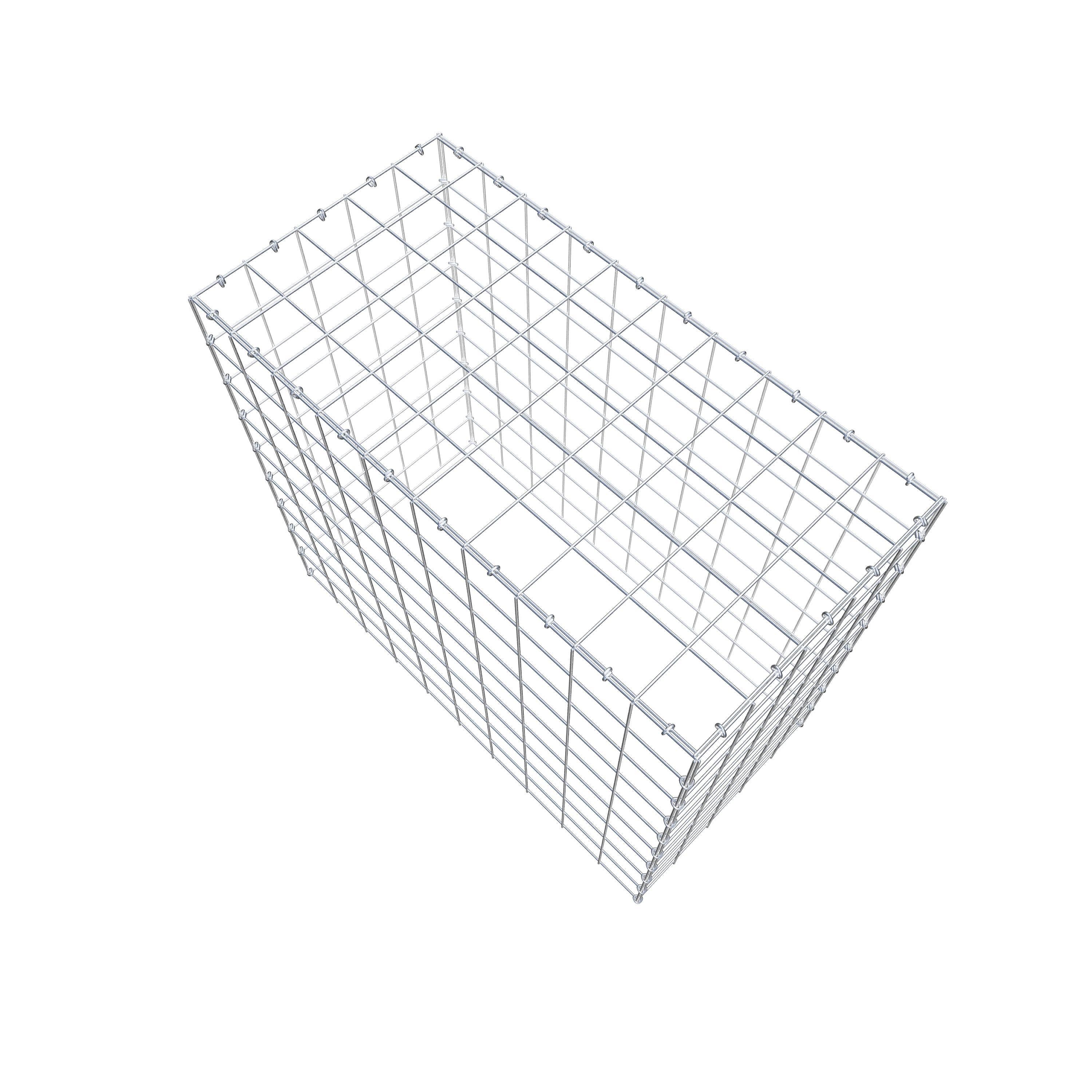 Monteret gabion type 3 100 cm x 90 cm x 50 cm (L x H x D), maskestørrelse 10 cm x 10 cm, C-ring