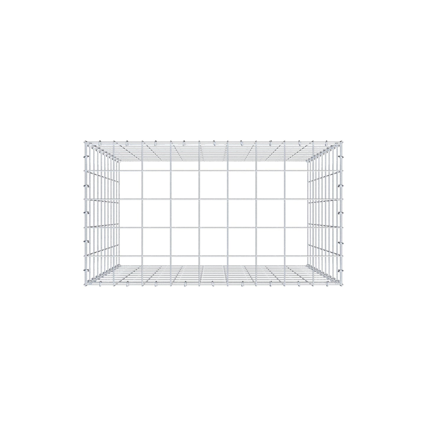 Gavión complementario de tipo 3 100 cm x 90 cm x 50 cm (L x A x P), malla 10 cm x 10 cm, anillo en C