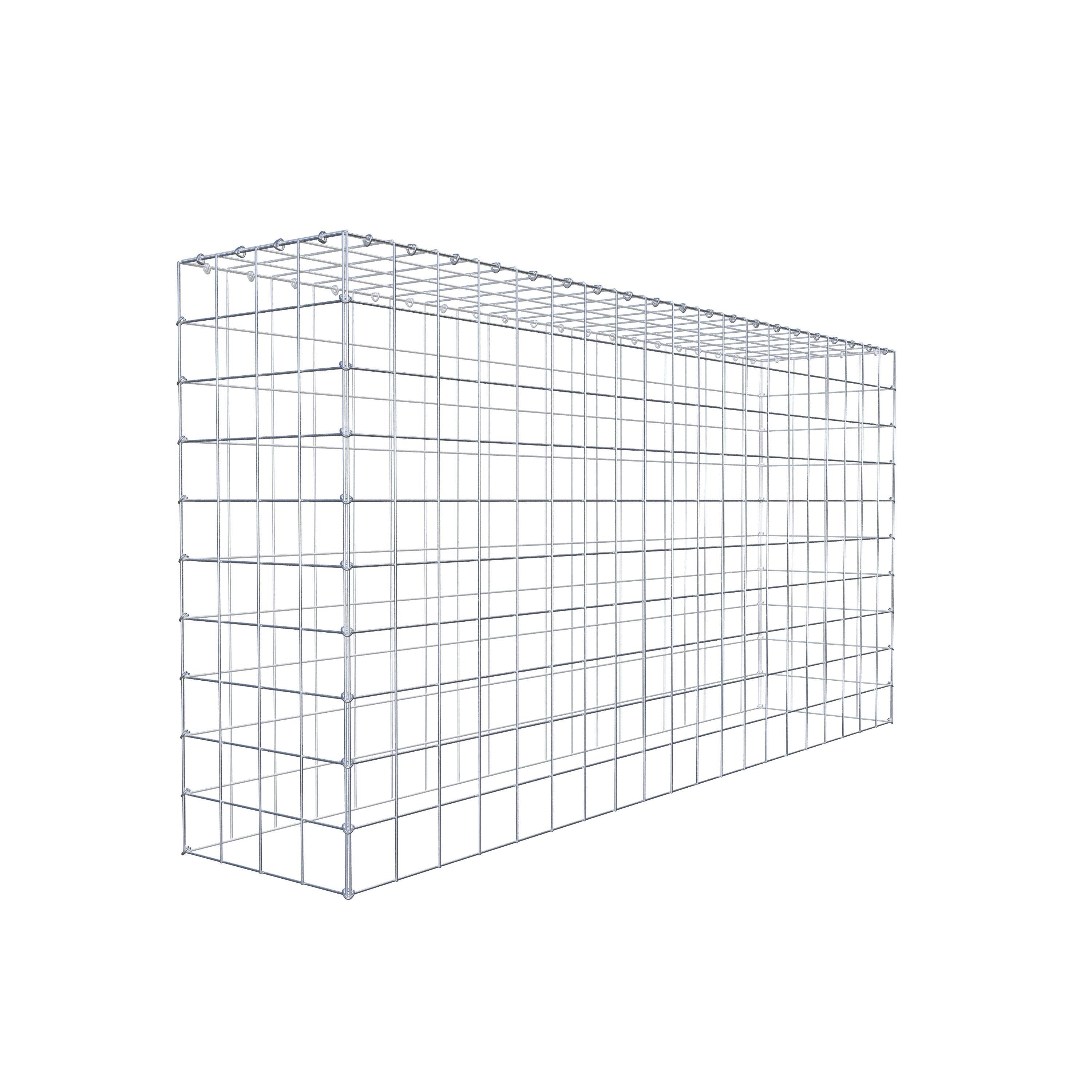 Monteret gabion type 3 200 cm x 100 cm x 40 cm (L x H x D), maskestørrelse 10 cm x 10 cm, C-ring