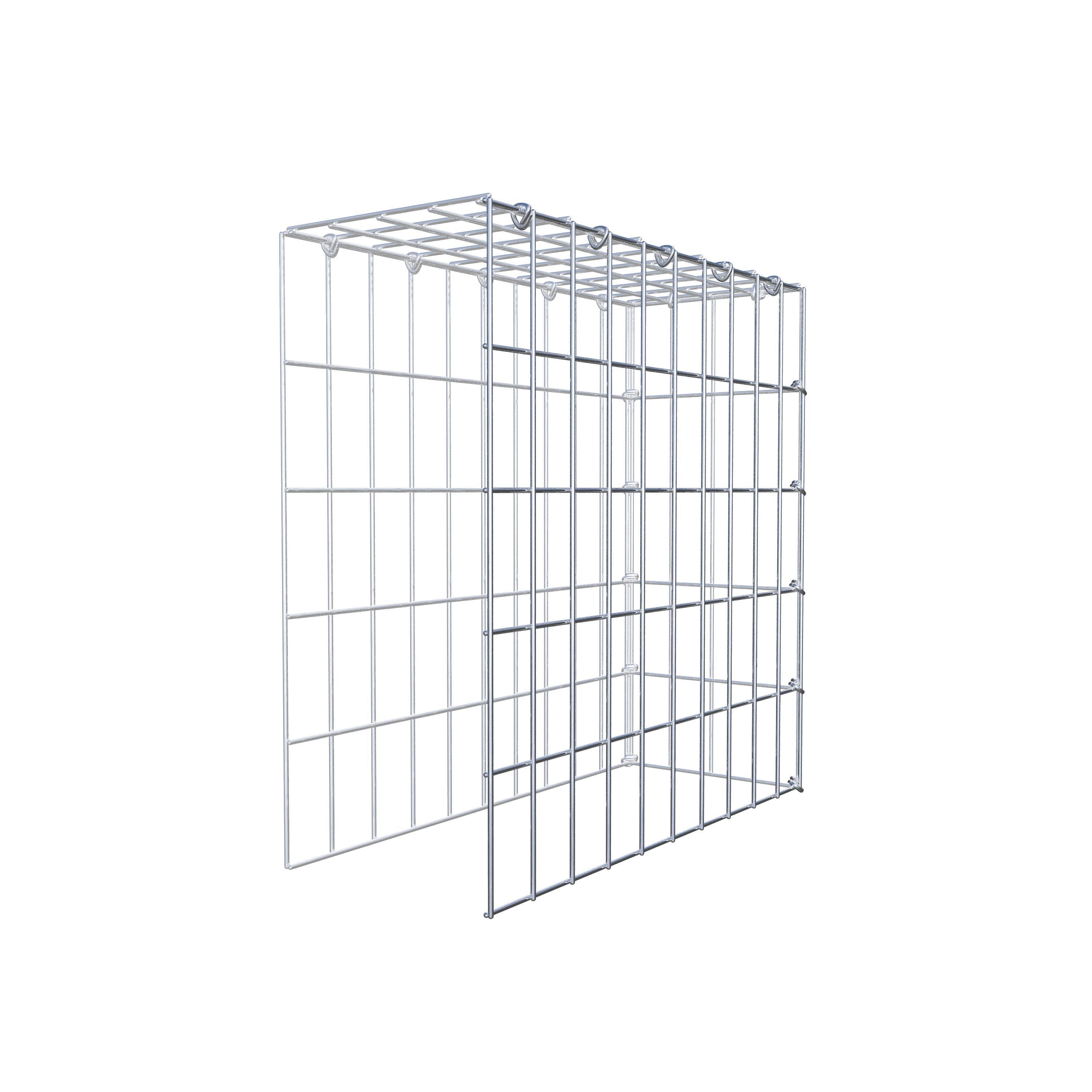 Monteret gabion type 4 50 cm x 50 cm x 20 cm (L x H x D), maskestørrelse 5 cm x 10 cm, C-ring