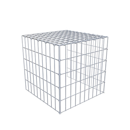 Monteret gabion type 4 50 cm x 50 cm x 50 cm (L x H x D), maskestørrelse 5 cm x 10 cm, C-ring
