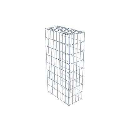 Mounted gabion type 4 80 cm x 40 cm x 20 cm (L x H x D), mesh size 5 cm x 10 cm, C-ring