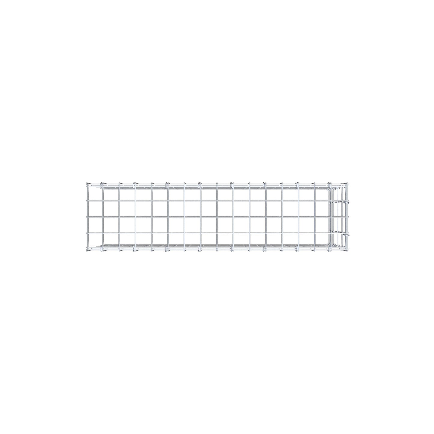 Mounted gabion type 4 80 cm x 40 cm x 20 cm (L x H x D), mesh size 5 cm x 10 cm, C-ring
