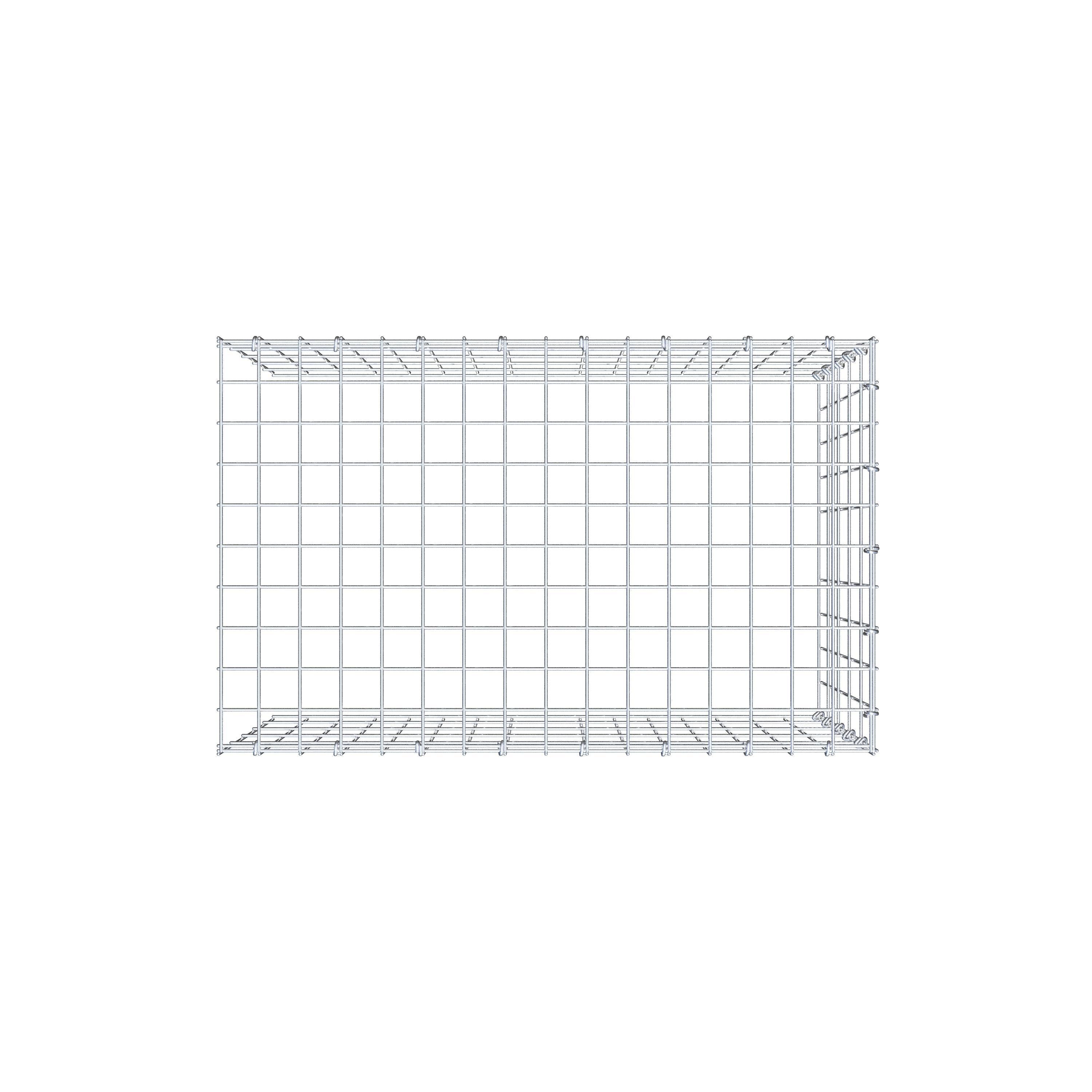 Mounted gabion type 4 80 cm x 50 cm x 50 cm (L x H x D), mesh size 5 cm x 10 cm, C-ring