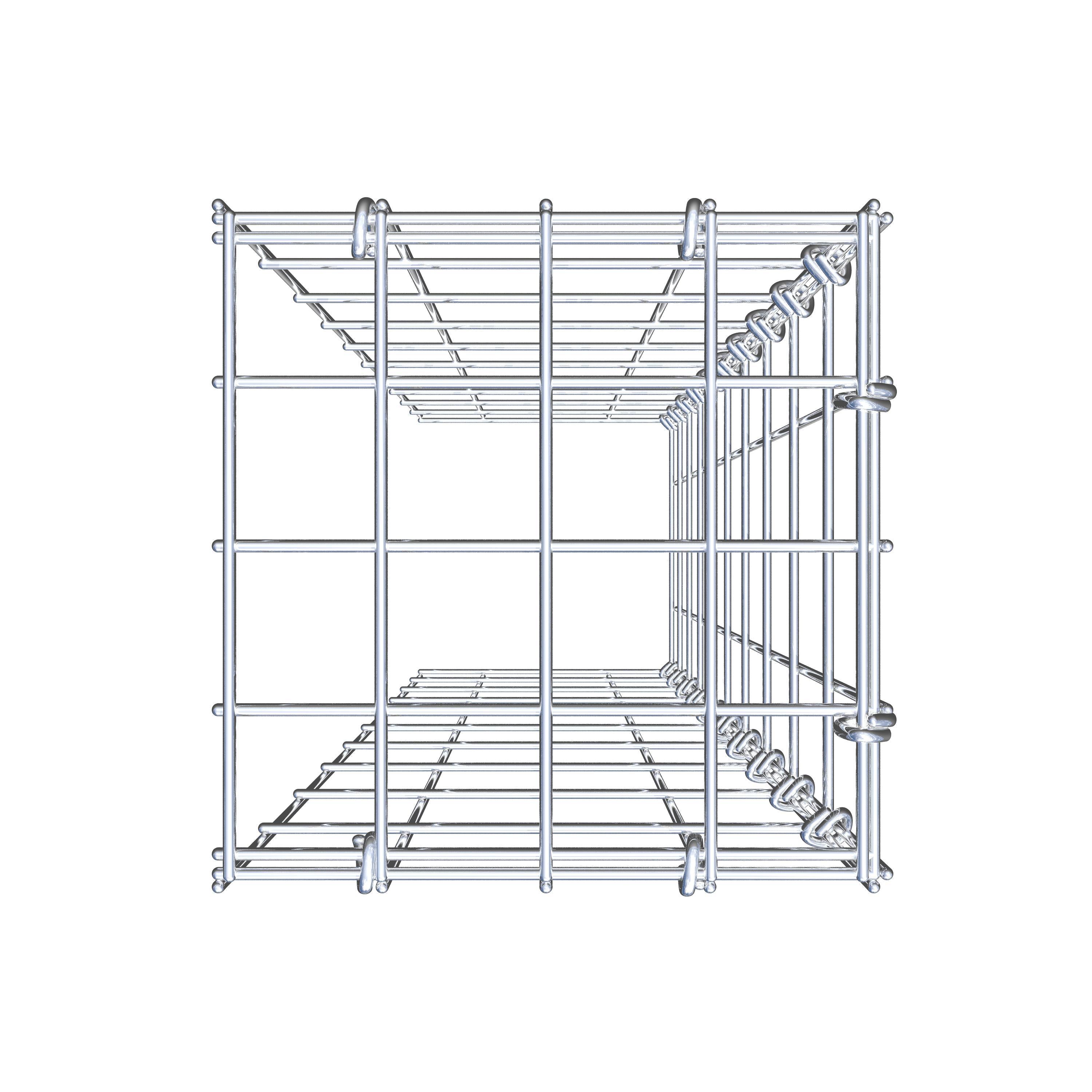 Mounted gabion type 4 100 cm x 20 cm x 20 cm (L x H x D), mesh size 5 cm x 10 cm, C-ring