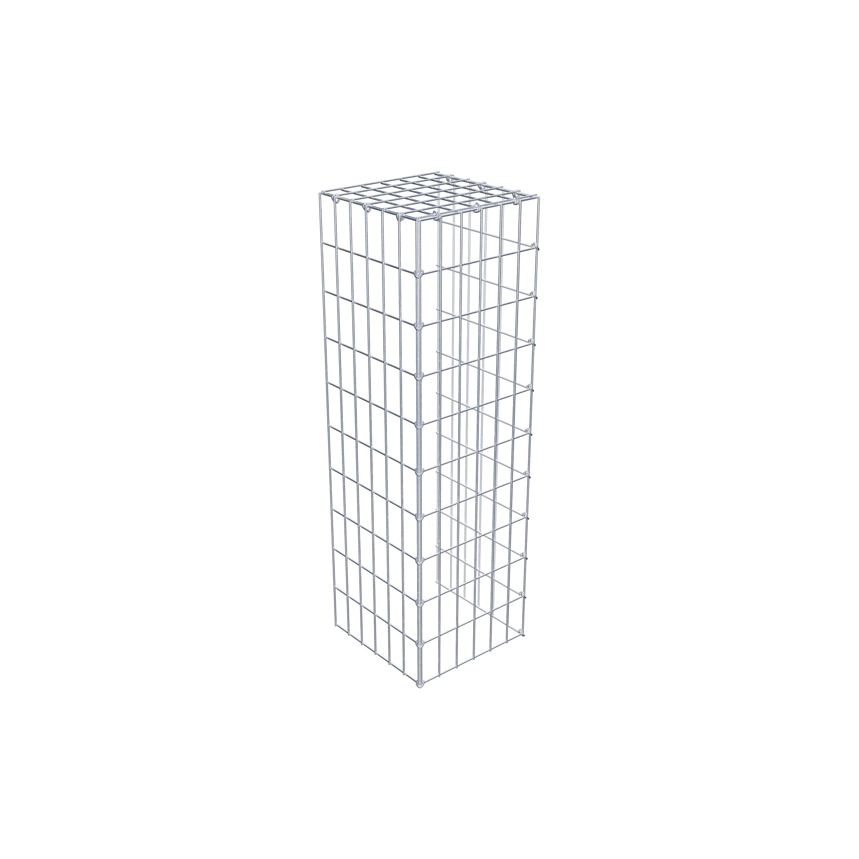 Monteret gabion type 4 100 cm x 30 cm x 30 cm (L x H x D), maskestørrelse 5 cm x 10 cm, C-ring