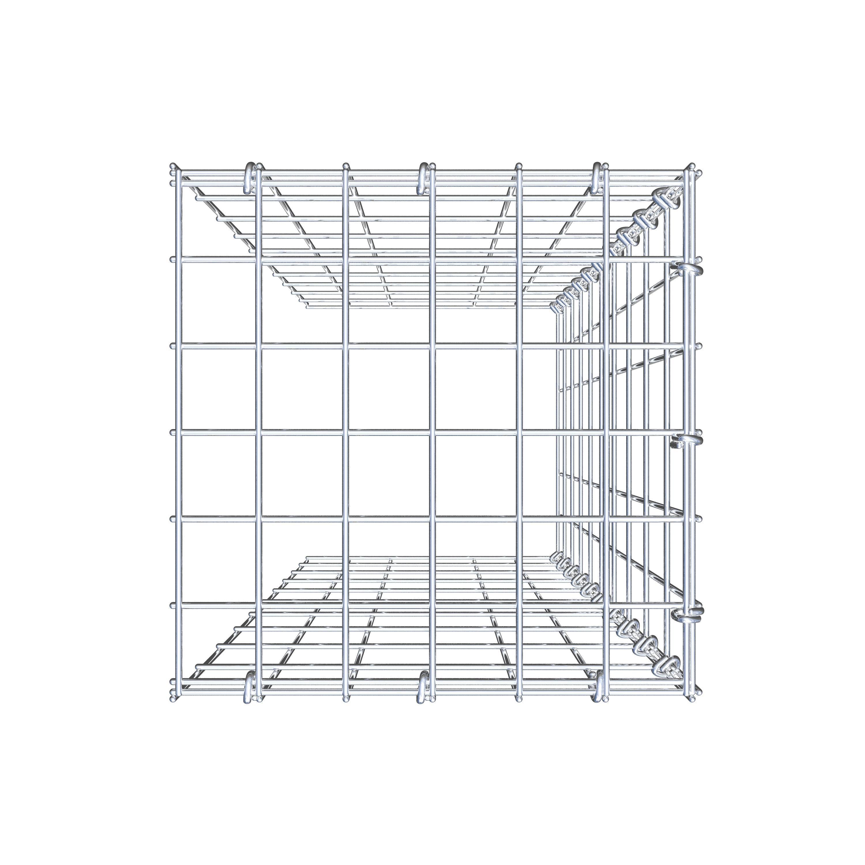 Mounted gabion type 4 100 cm x 30 cm x 30 cm (L x H x D), mesh size 5 cm x 10 cm, C-ring