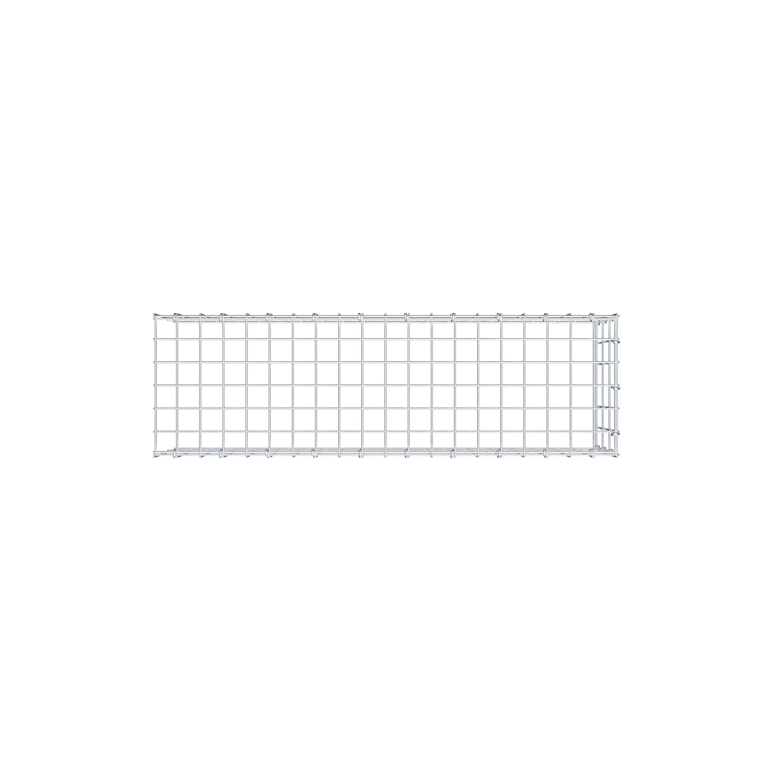 Monteret gabion type 4 100 cm x 30 cm x 30 cm (L x H x D), maskestørrelse 5 cm x 10 cm, C-ring