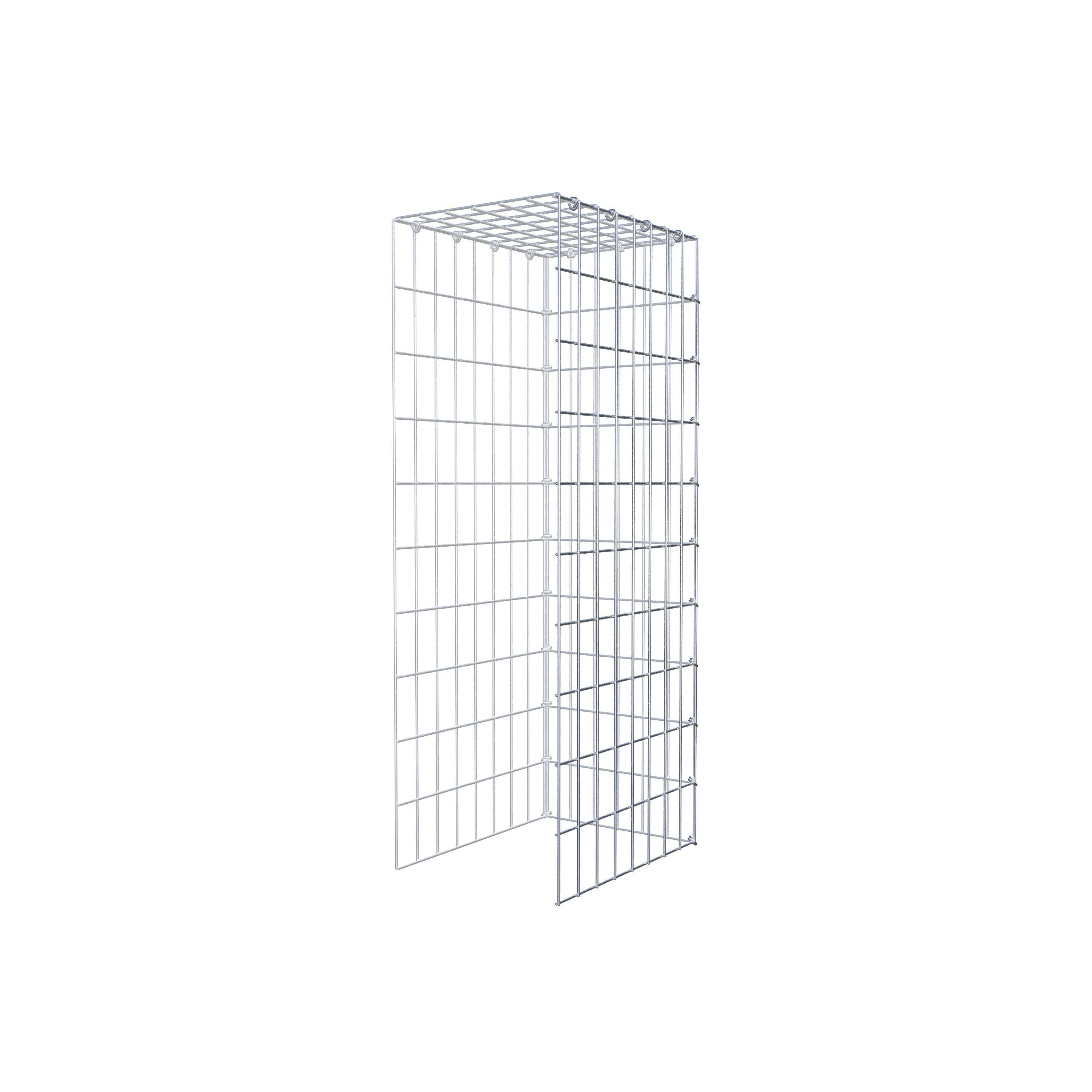 Monteret gabion type 4 100 cm x 40 cm x 30 cm (L x H x D), maskestørrelse 5 cm x 10 cm, C-ring