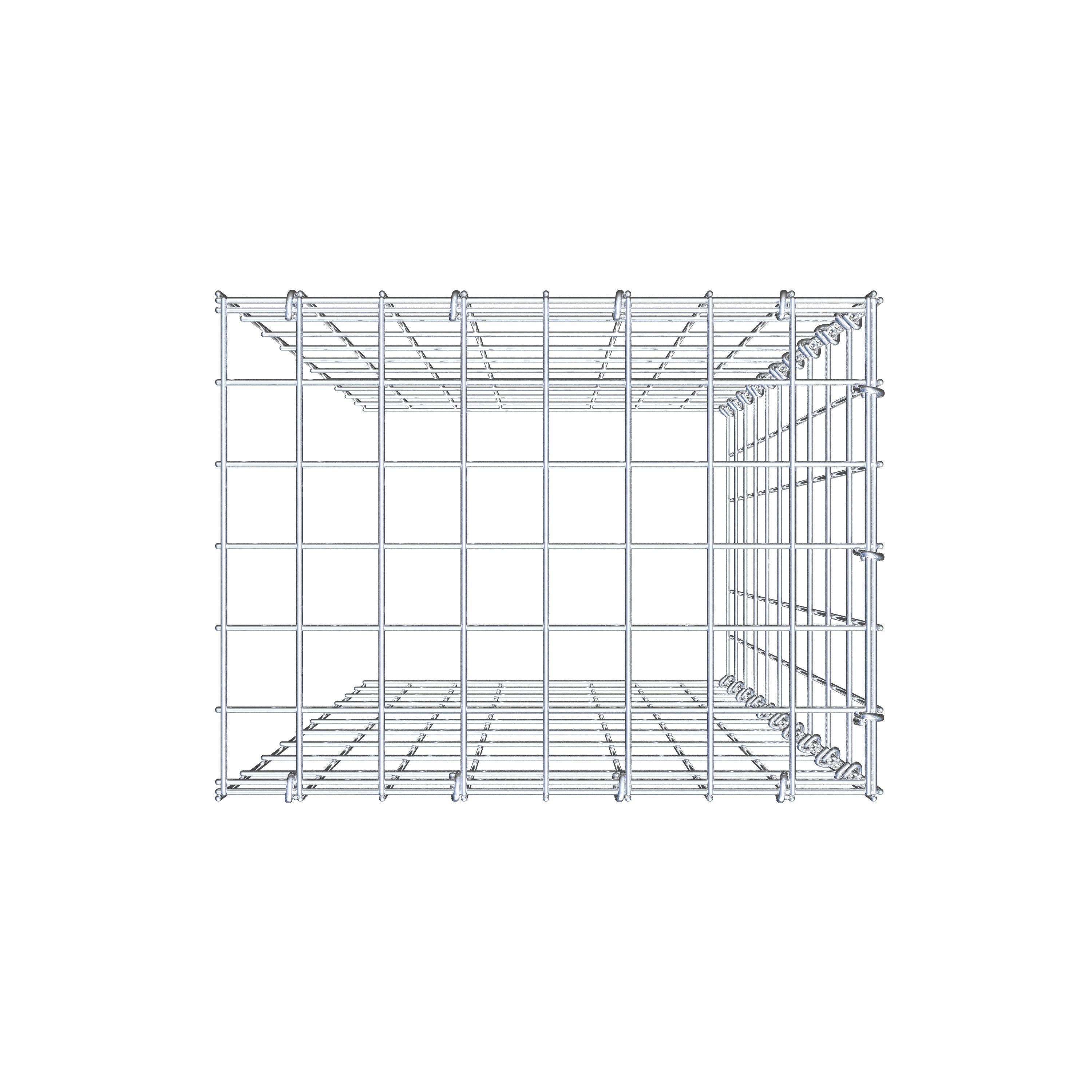 Anbaugabione Typ 4 100 cm x 40 cm x 30 cm (L x H x T), Maschenweite 5 cm x 10 cm, C-Ring