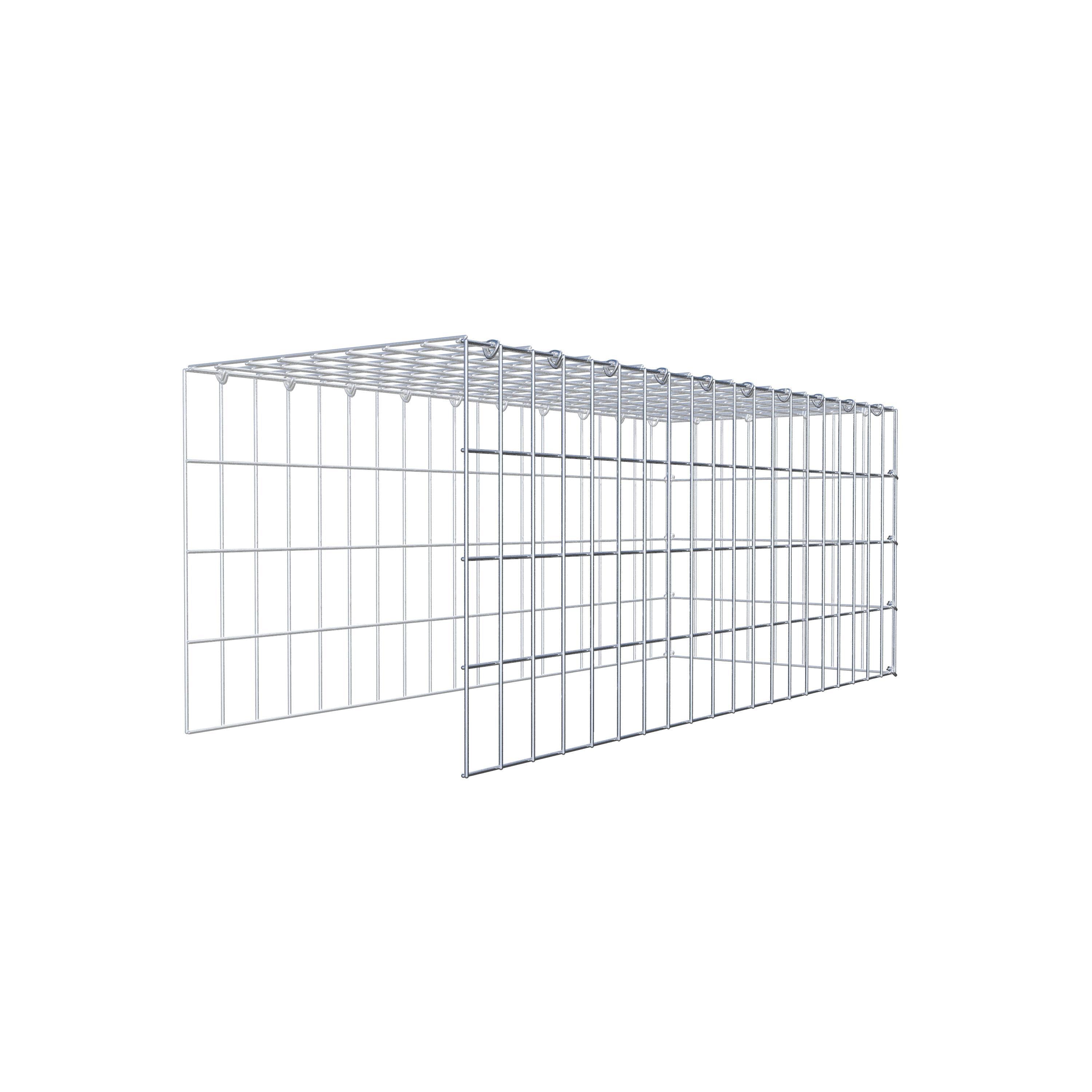 Monteret gabion type 4 100 cm x 40 cm x 40 cm (L x H x D), maskestørrelse 5 cm x 10 cm, C-ring