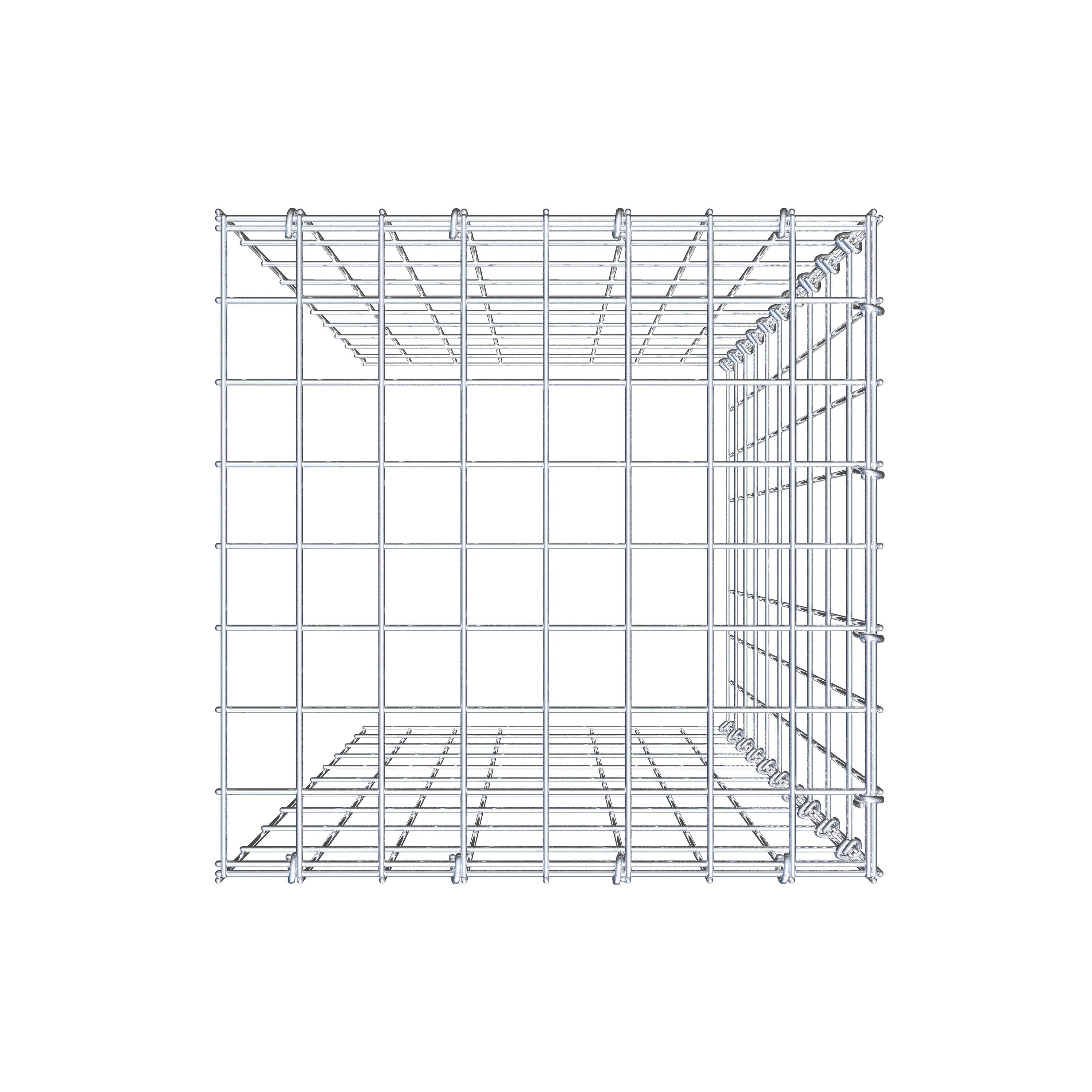 Anbaugabione Typ 4 100 cm x 40 cm x 40 cm (L x H x T), Maschenweite 5 cm x 10 cm, C-Ring