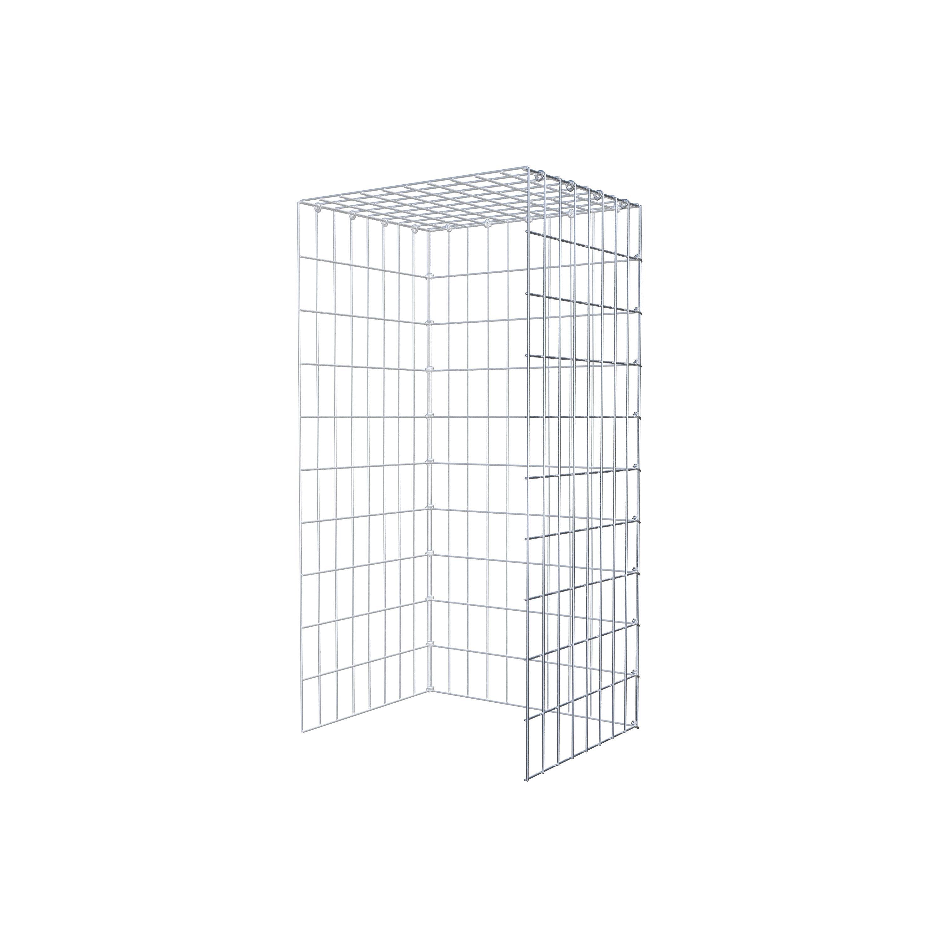 Mounted gabion type 4 100 cm x 40 cm x 50 cm (L x H x D), mesh size 5 cm x 10 cm, C-ring