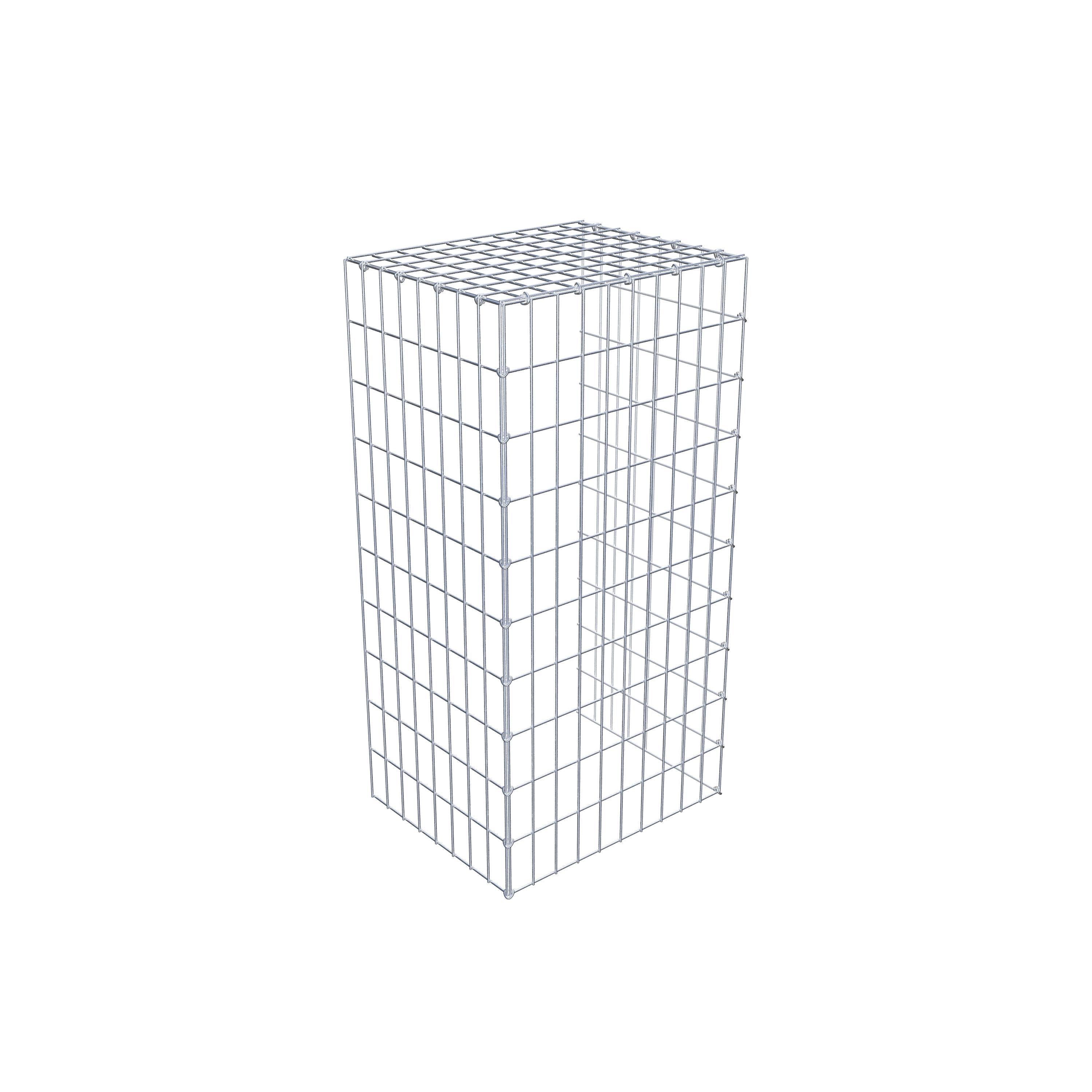 Monteret gabion type 4 100 cm x 40 cm x 50 cm (L x H x D), maskestørrelse 5 cm x 10 cm, C-ring