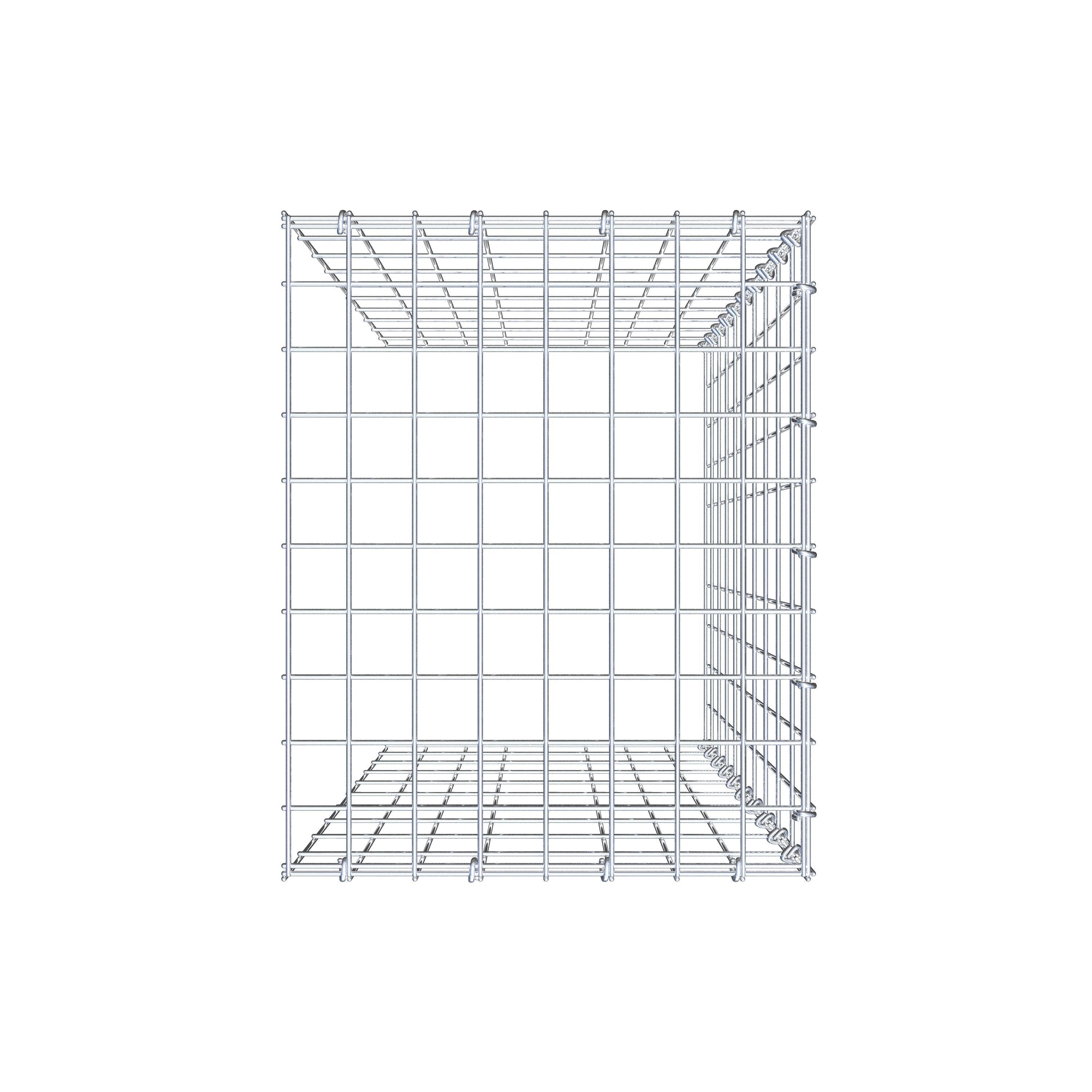 Mounted gabion type 4 100 cm x 40 cm x 50 cm (L x H x D), mesh size 5 cm x 10 cm, C-ring