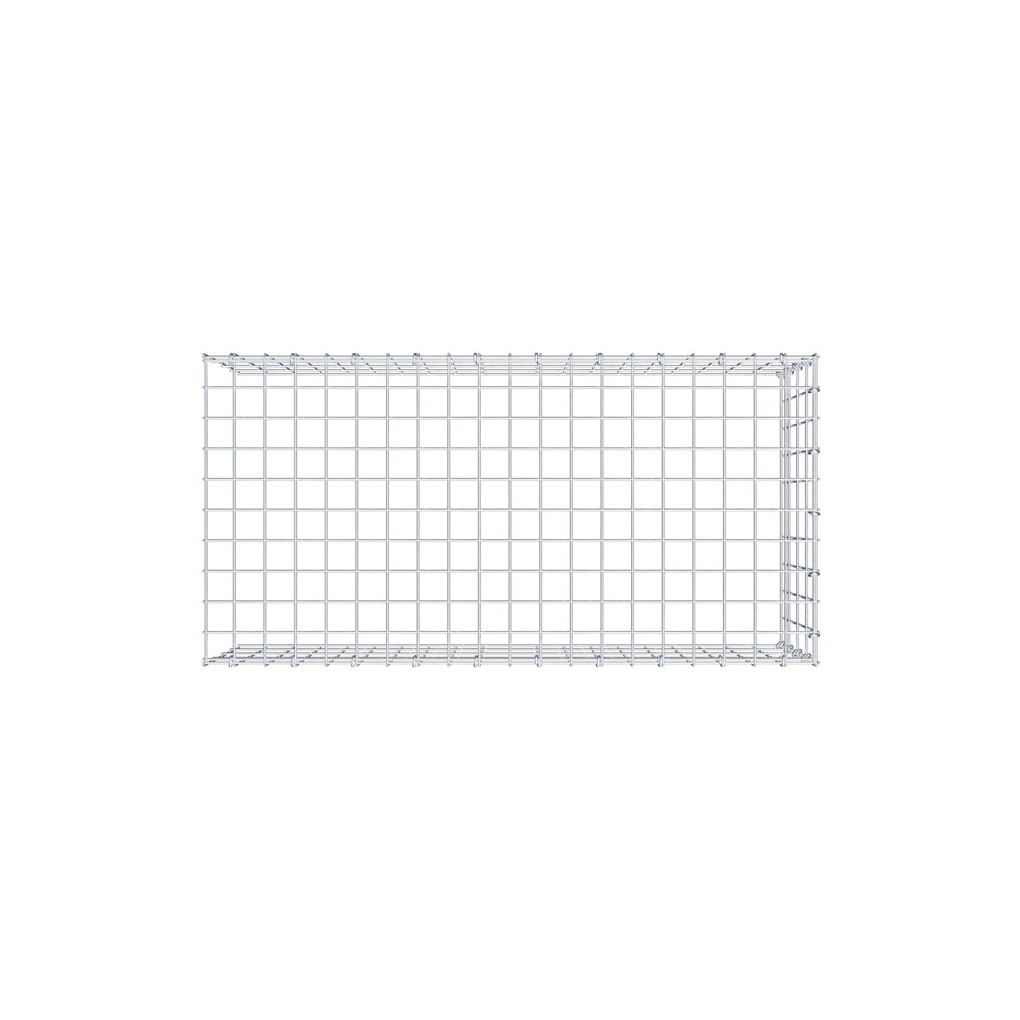 Mounted gabion type 4 100 cm x 40 cm x 50 cm (L x H x D), mesh size 5 cm x 10 cm, C-ring