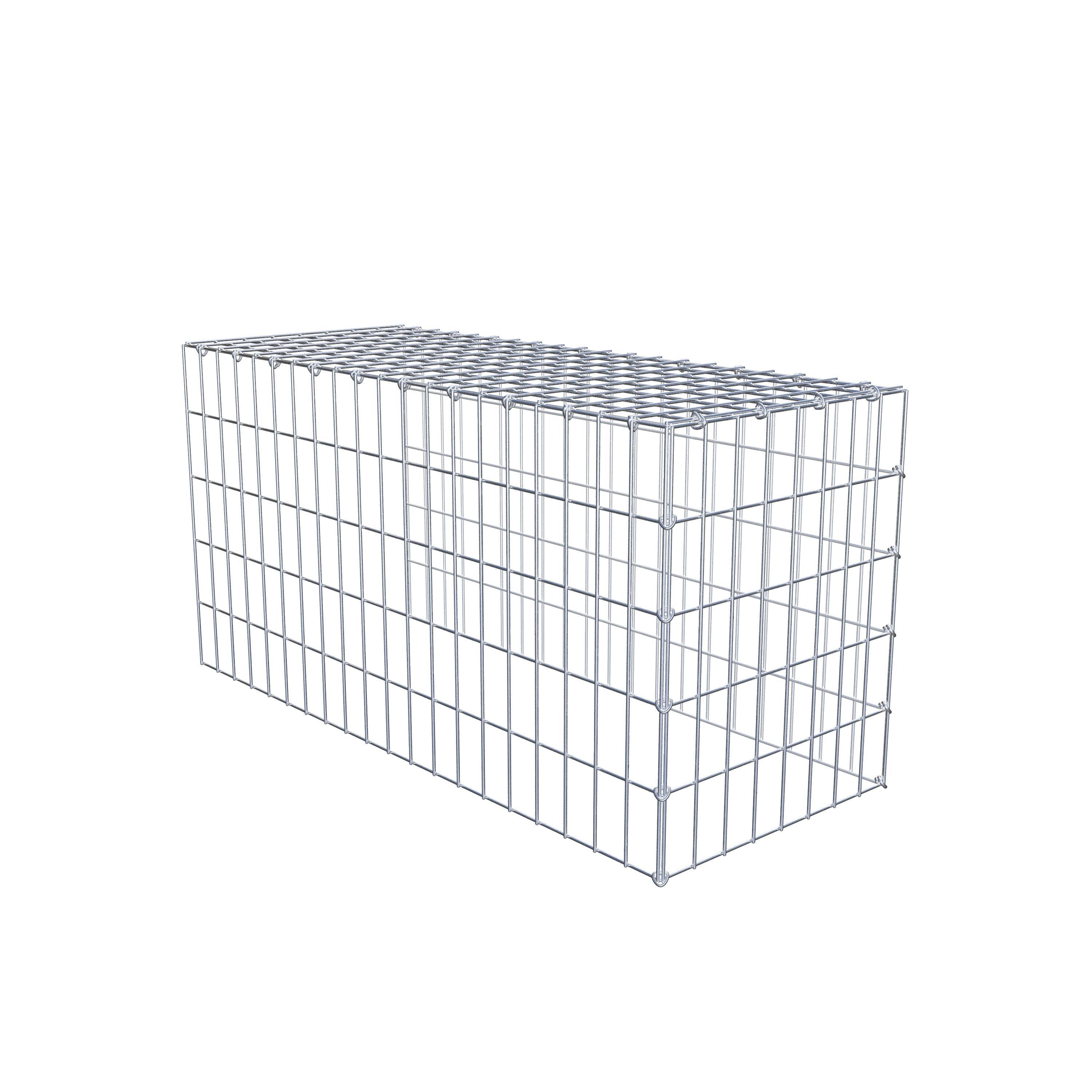 Monteret gabion type 4 100 cm x 50 cm x 40 cm (L x H x D), maskestørrelse 5 cm x 10 cm, C-ring