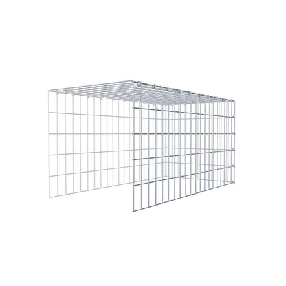 Mounted gabion type 4 100 cm x 50 cm x 50 cm (L x H x D), mesh size 5 cm x 10 cm, C-ring