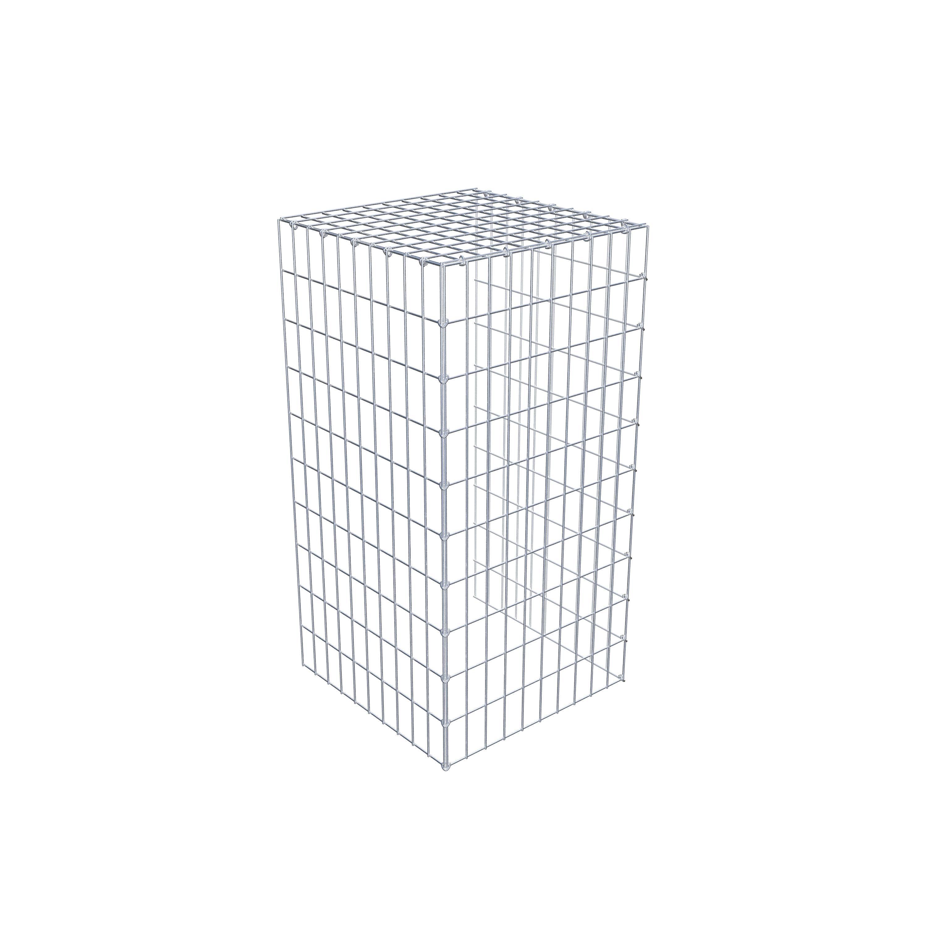 Monteret gabion type 4 100 cm x 50 cm x 50 cm (L x H x D), maskestørrelse 5 cm x 10 cm, C-ring