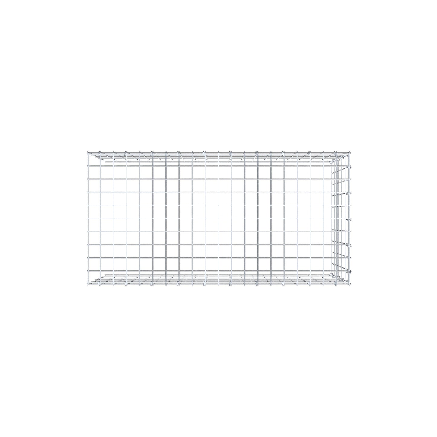 Mounted gabion type 4 100 cm x 50 cm x 50 cm (L x H x D), mesh size 5 cm x 10 cm, C-ring