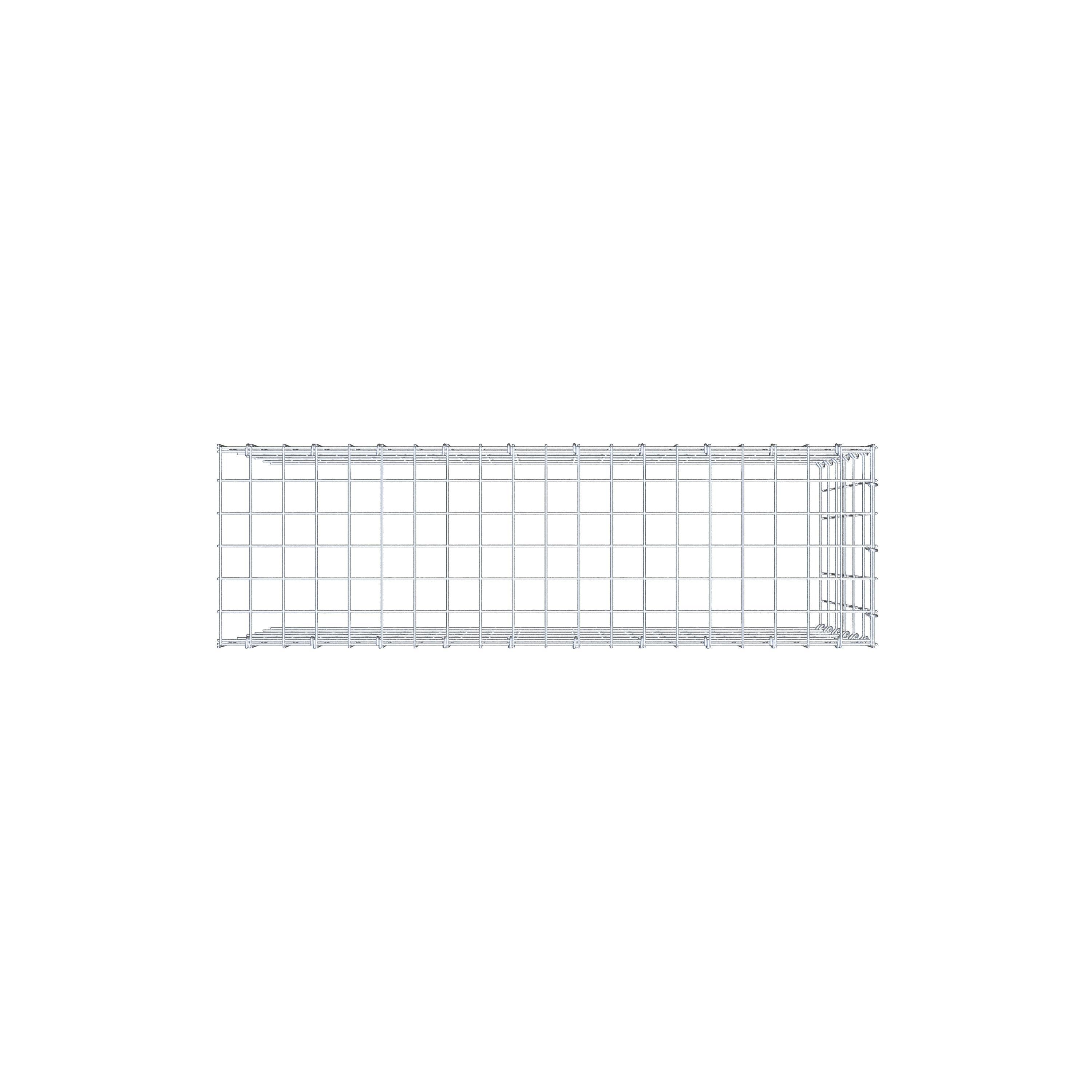 Mounted gabion type 4 100 cm x 60 cm x 30 cm (L x H x D), mesh size 5 cm x 10 cm, C-ring