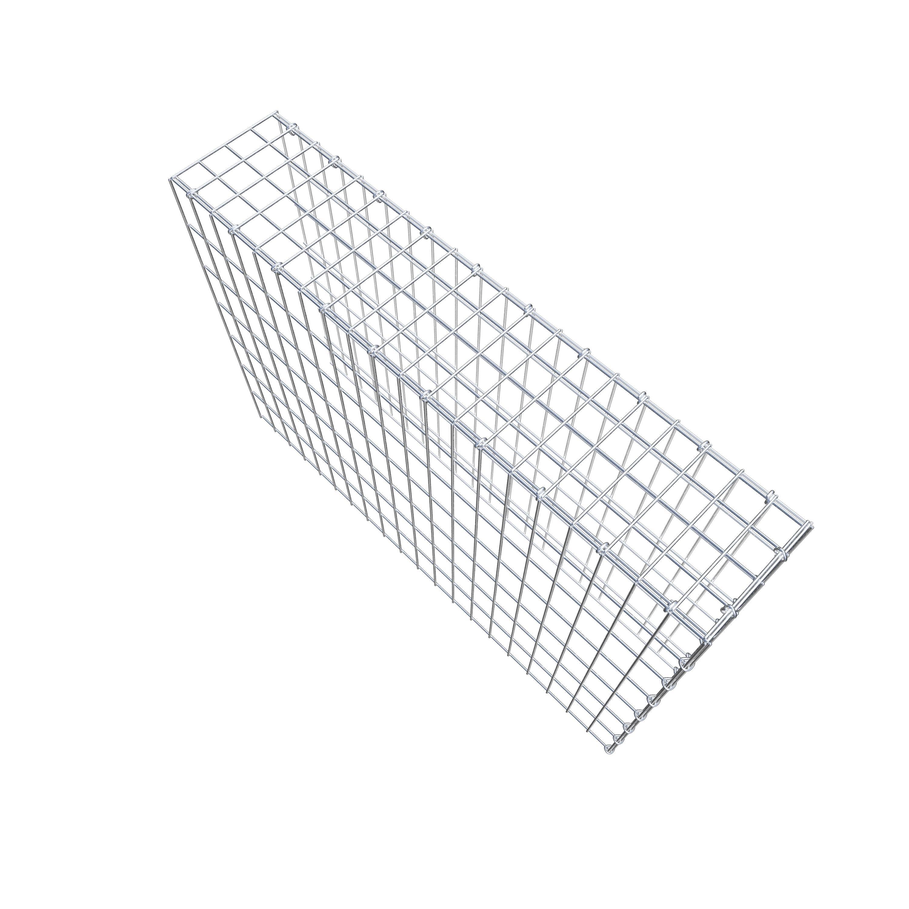 Mounted gabion type 4 100 cm x 70 cm x 20 cm (L x H x D), mesh size 5 cm x 10 cm, C-ring