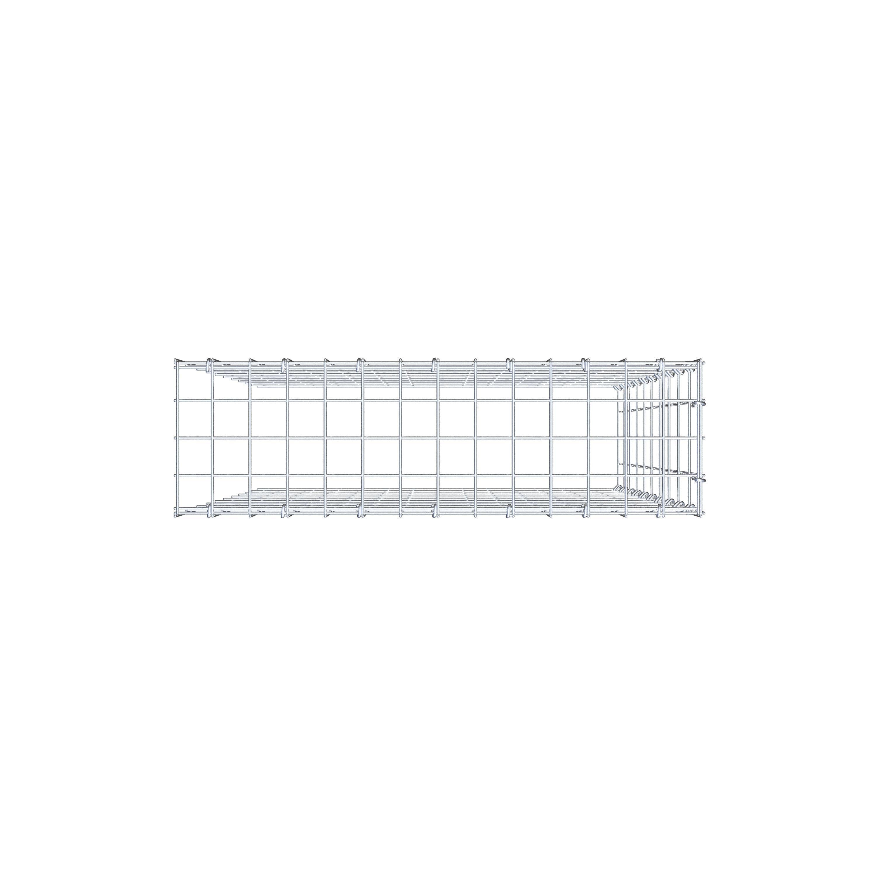 Mounted gabion type 4 100 cm x 70 cm x 20 cm (L x H x D), mesh size 5 cm x 10 cm, C-ring