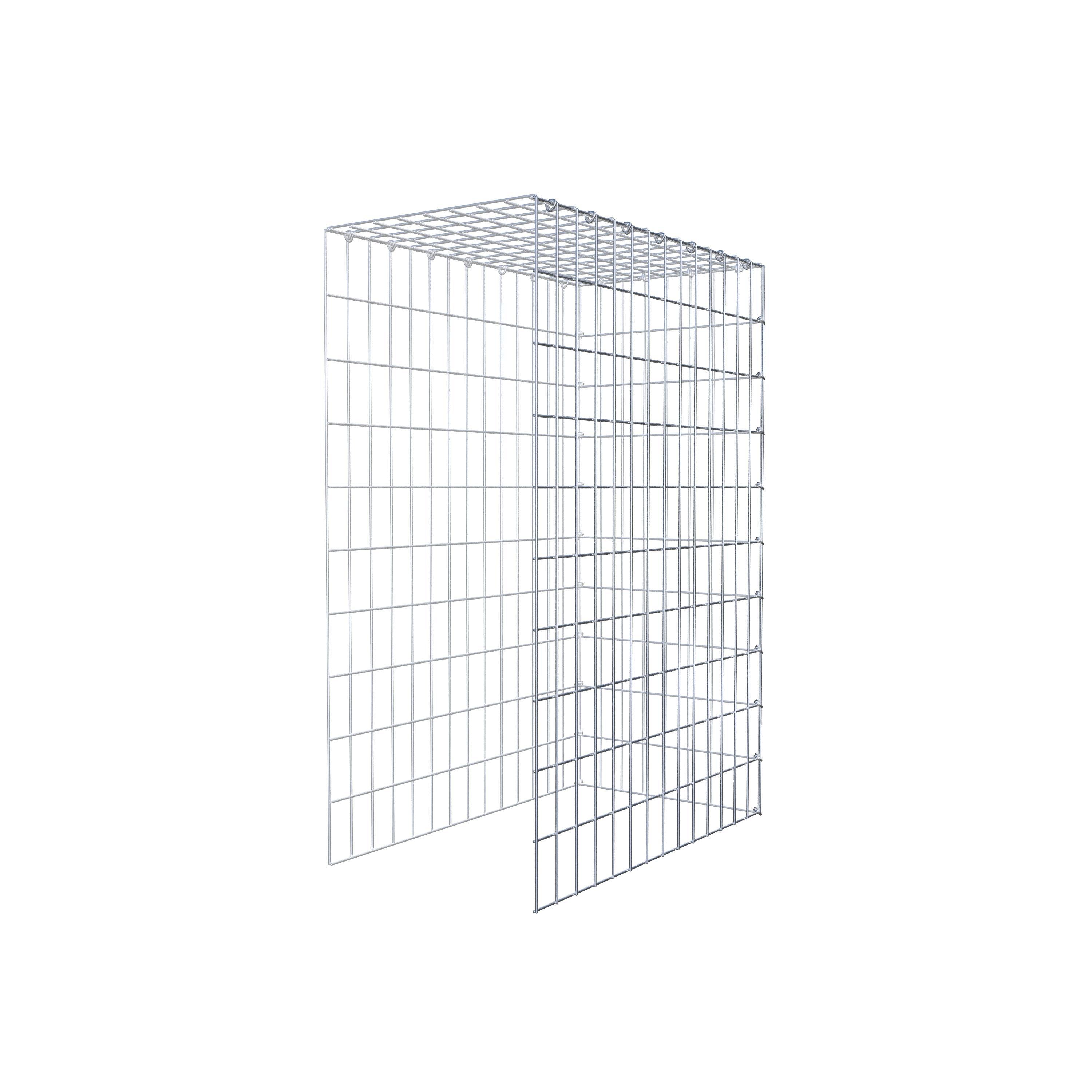 Monteret gabion type 4 100 cm x 70 cm x 40 cm (L x H x D), maskestørrelse 5 cm x 10 cm, C-ring