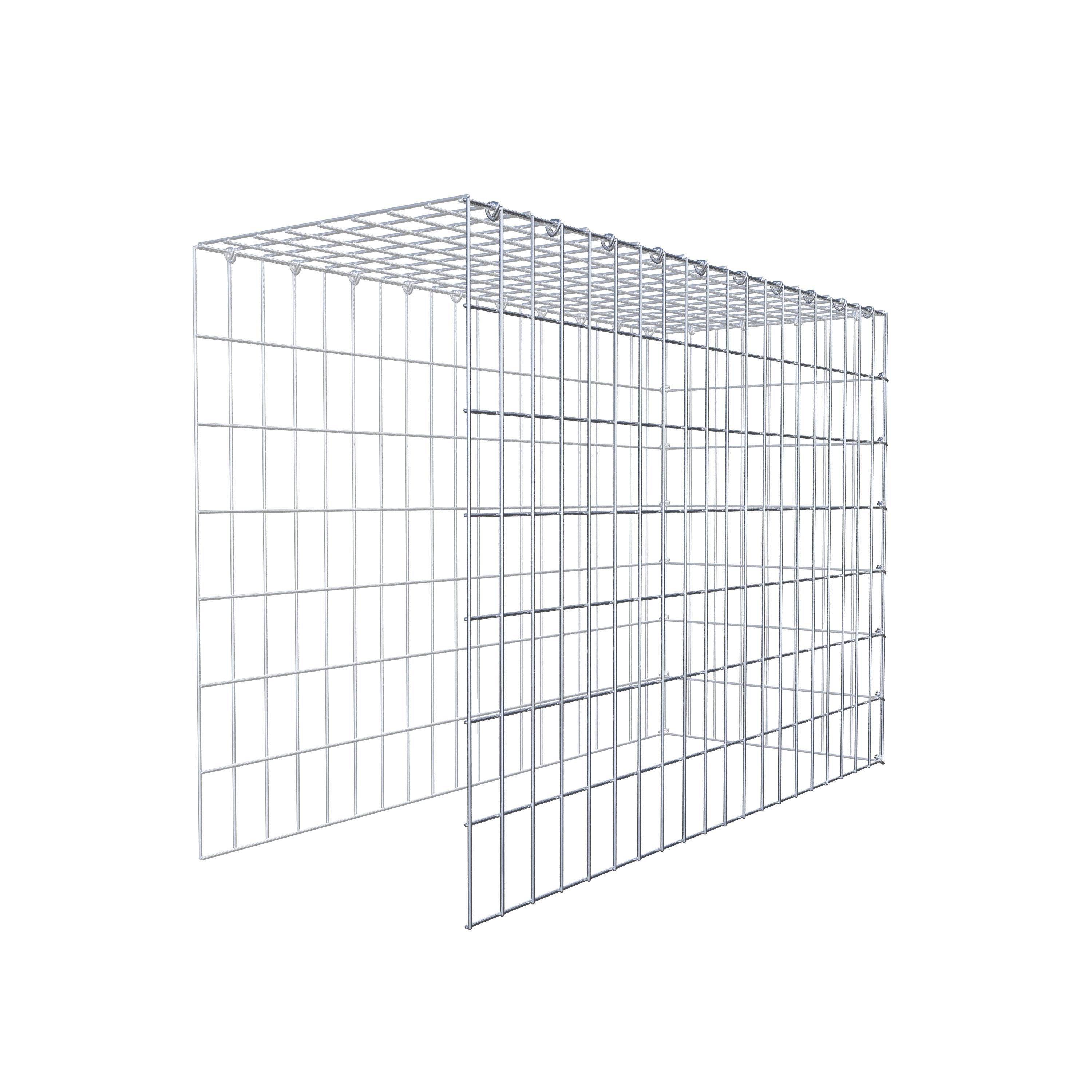 Monteret gabion type 4 100 cm x 70 cm x 40 cm (L x H x D), maskestørrelse 5 cm x 10 cm, C-ring