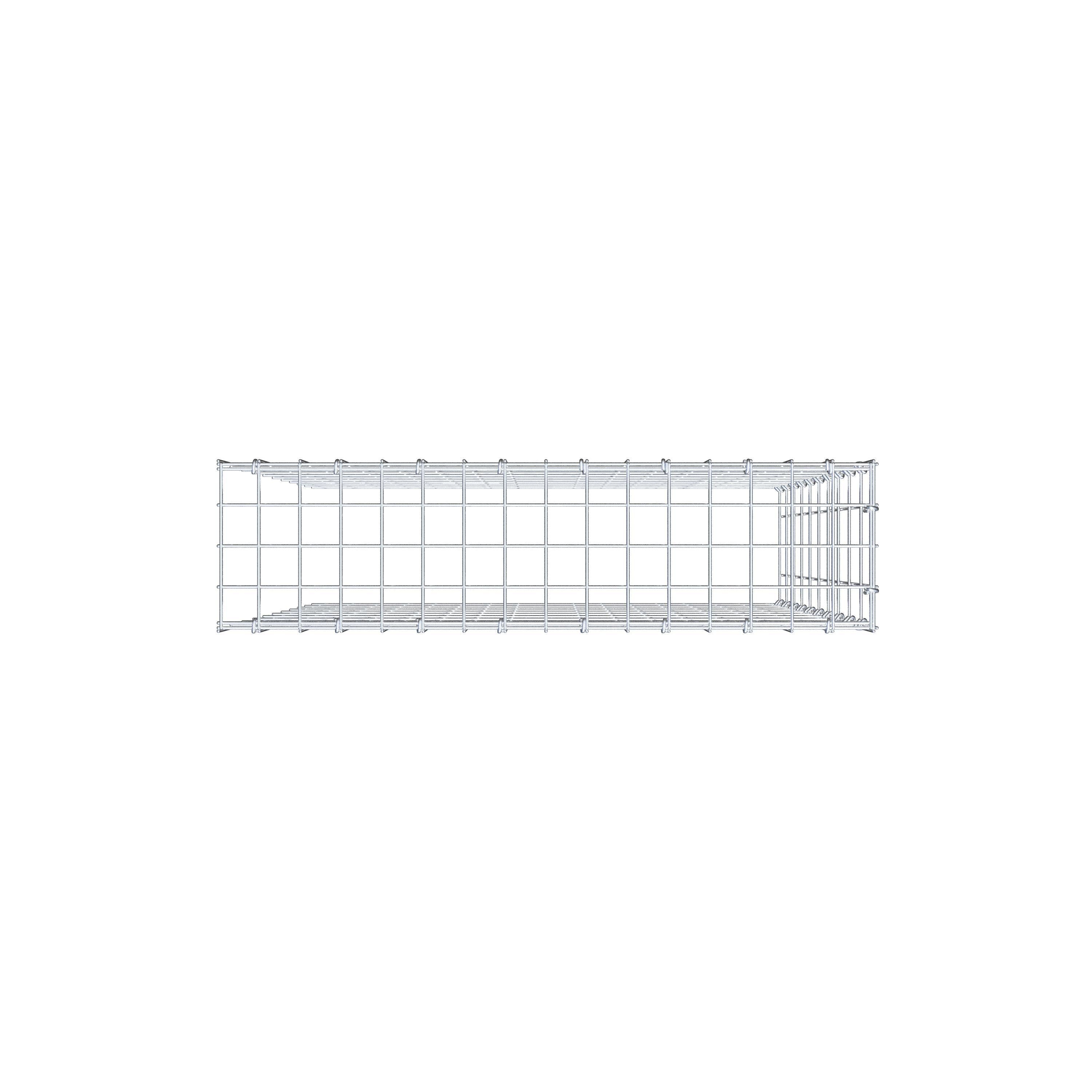 Monteret gabion type 4 100 cm x 80 cm x 20 cm (L x H x D), maskestørrelse 5 cm x 10 cm, C-ring