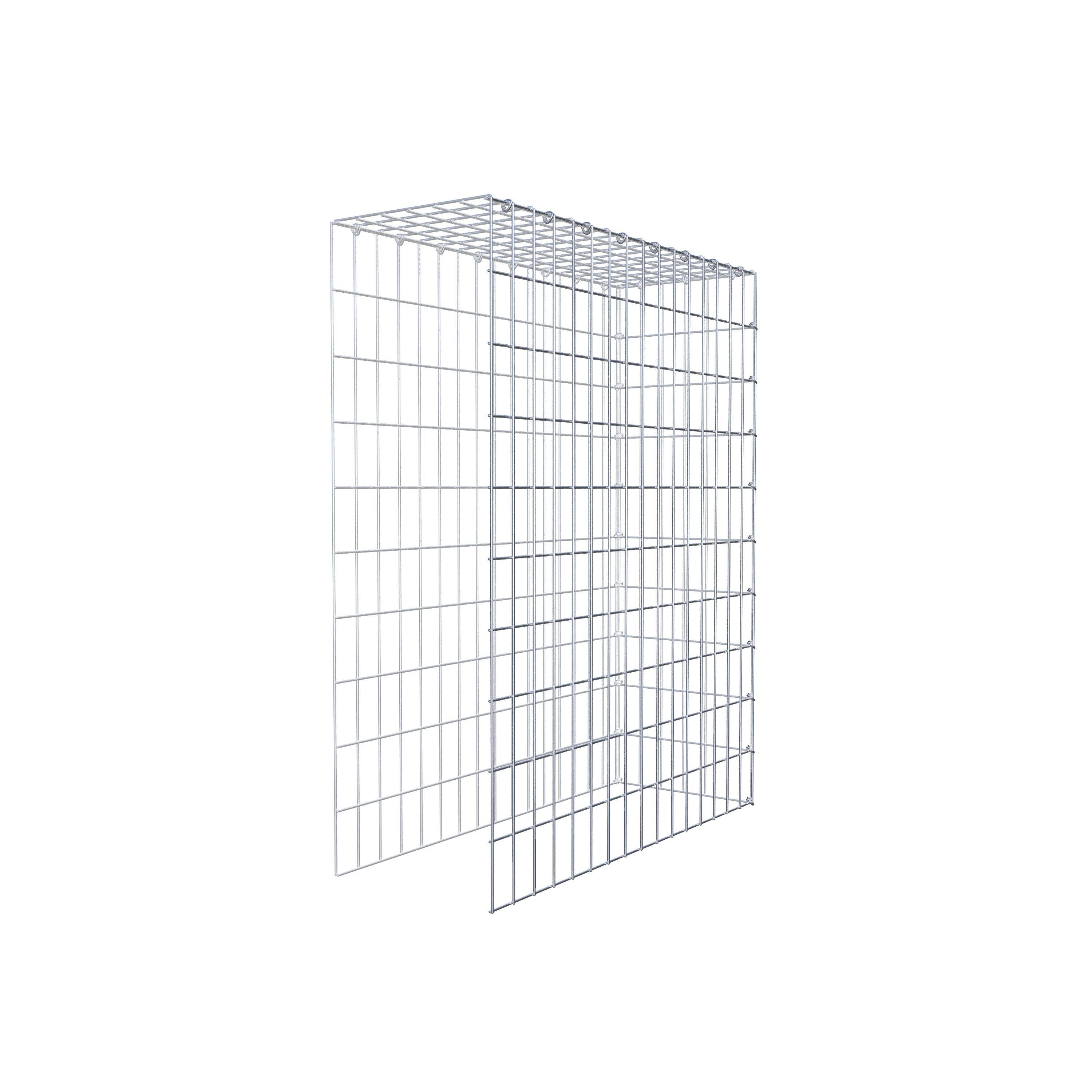 Monteret gabion type 4 100 cm x 80 cm x 30 cm (L x H x D), maskestørrelse 5 cm x 10 cm, C-ring