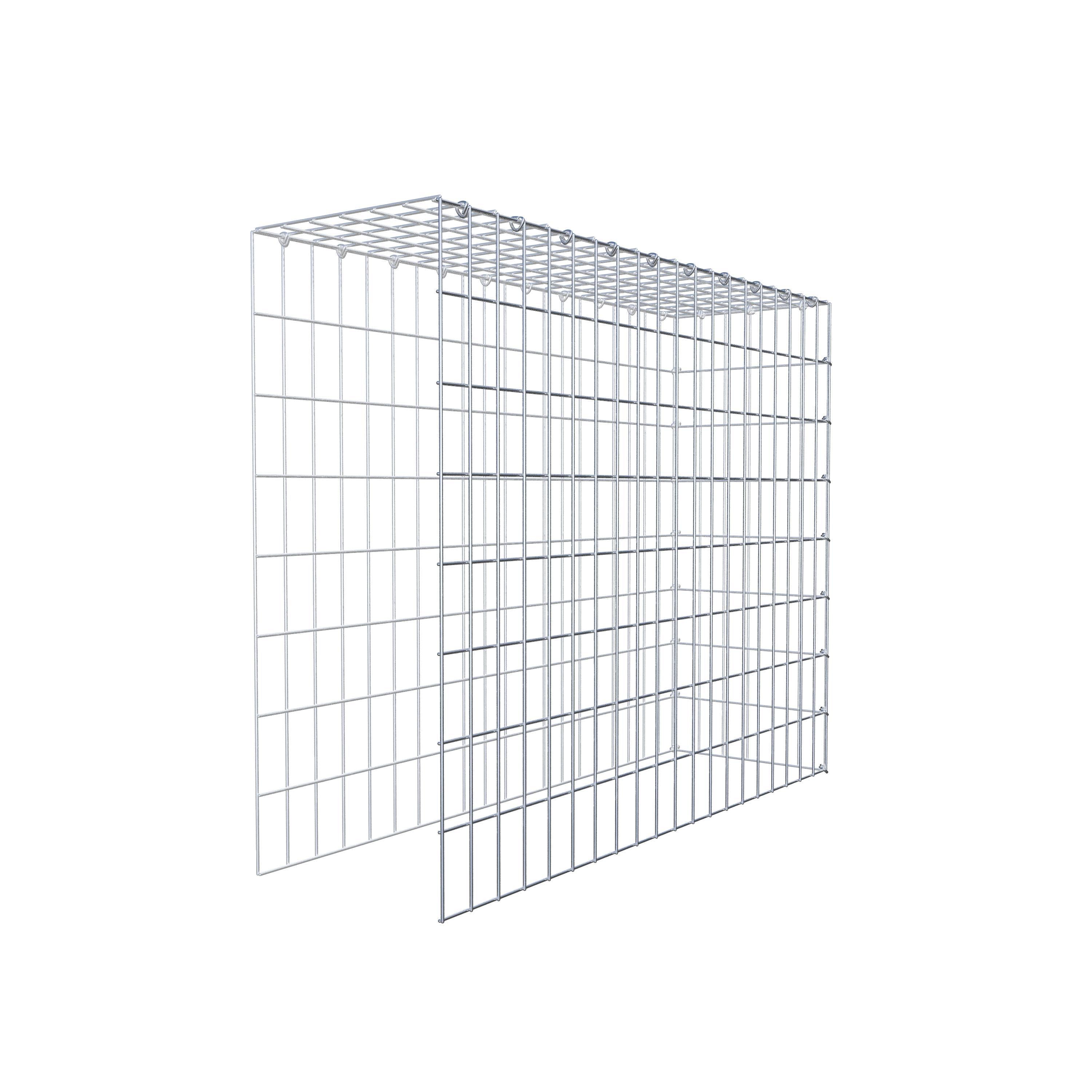 Monteret gabion type 4 100 cm x 80 cm x 30 cm (L x H x D), maskestørrelse 5 cm x 10 cm, C-ring