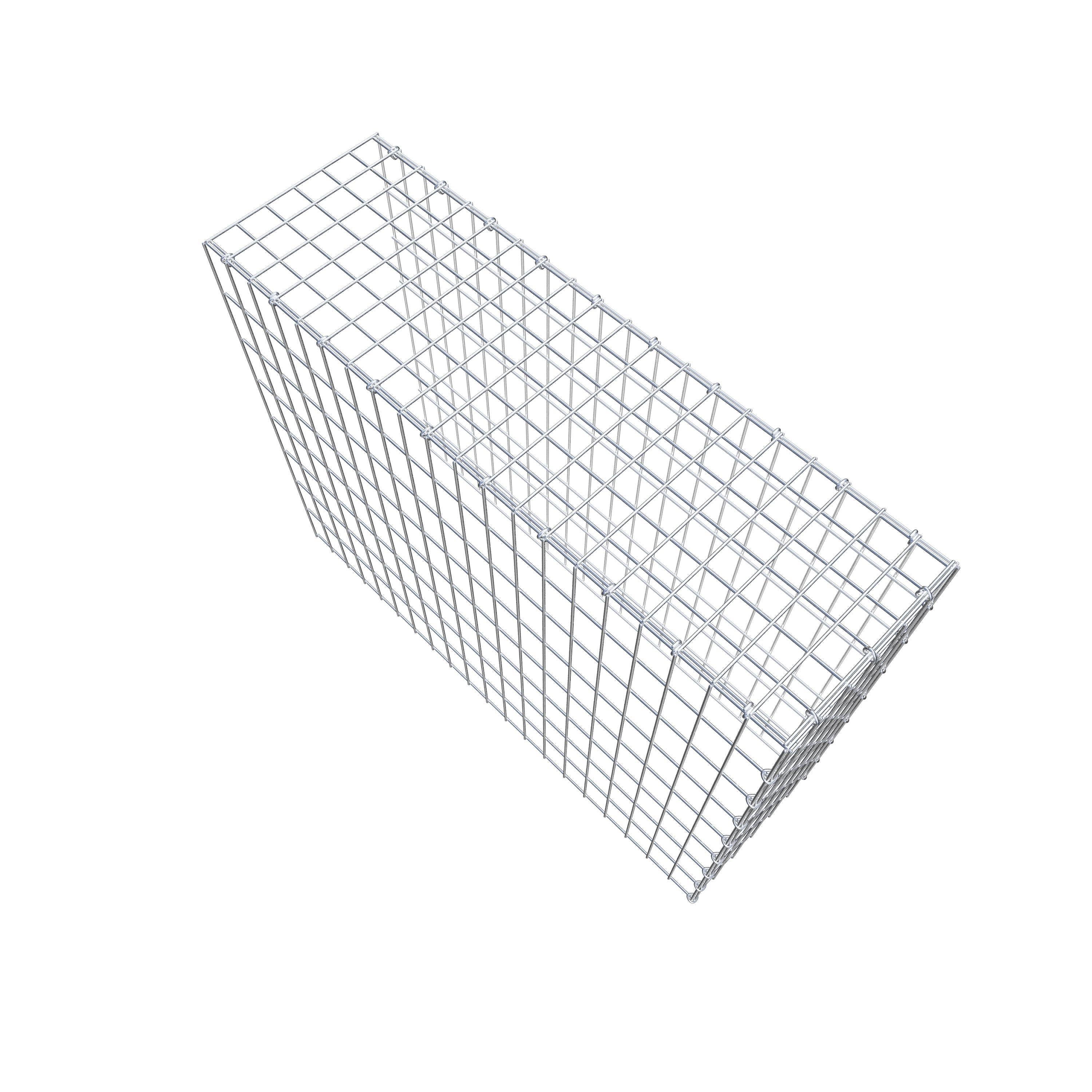 Monteret gabion type 4 100 cm x 80 cm x 30 cm (L x H x D), maskestørrelse 5 cm x 10 cm, C-ring