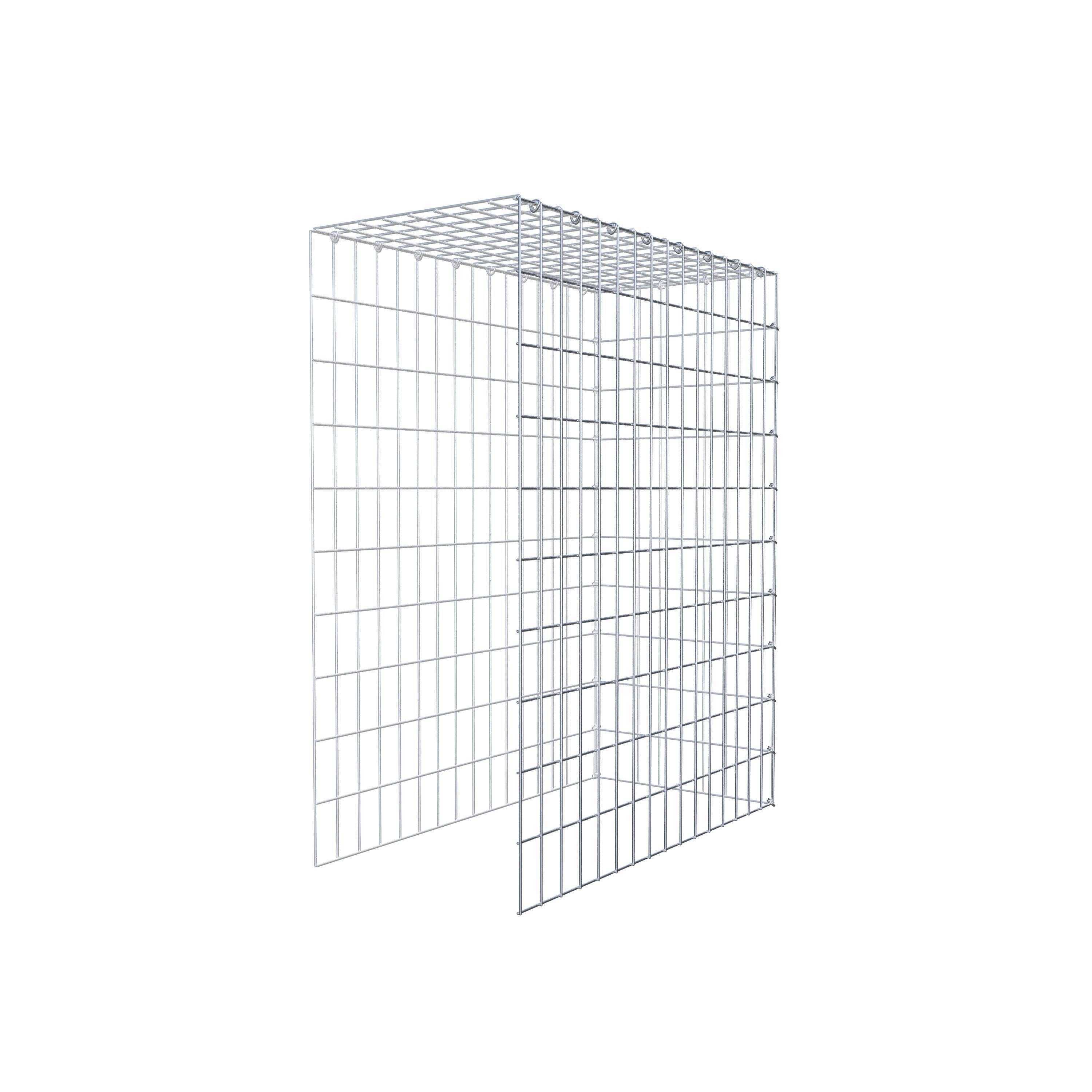 Monteret gabion type 4 100 cm x 80 cm x 40 cm (L x H x D), maskestørrelse 5 cm x 10 cm, C-ring