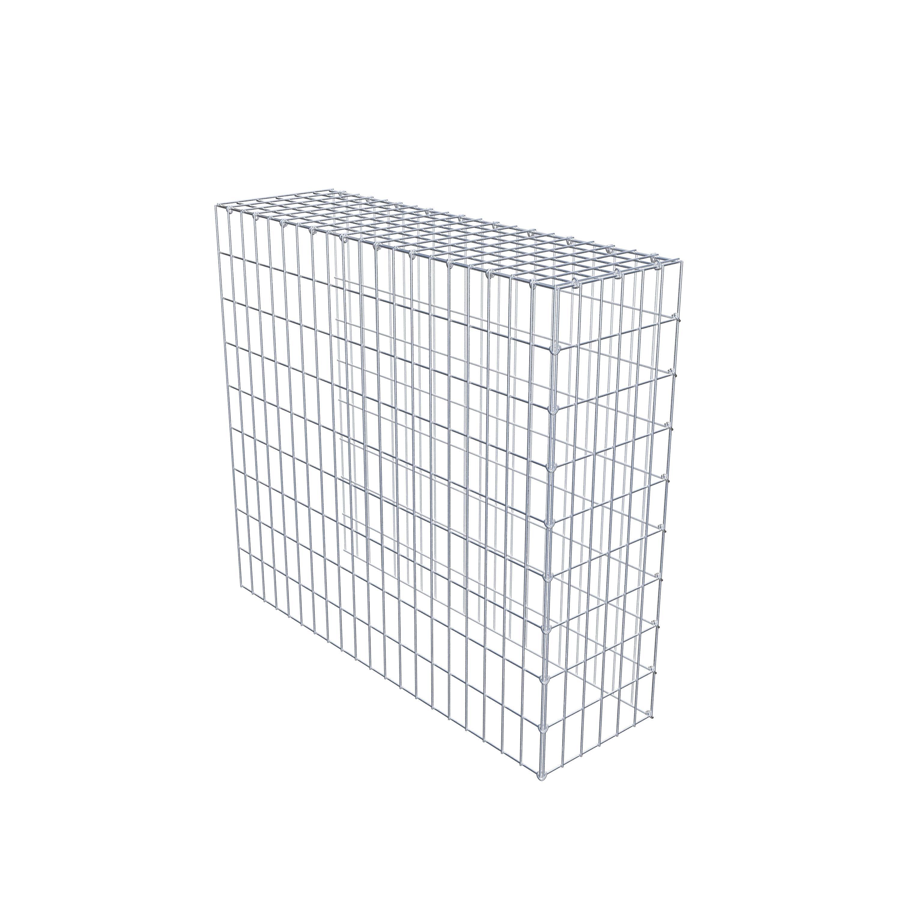 Mounted gabion type 4 100 cm x 90 cm x 30 cm (L x H x D), mesh size 5 cm x 10 cm, C-ring